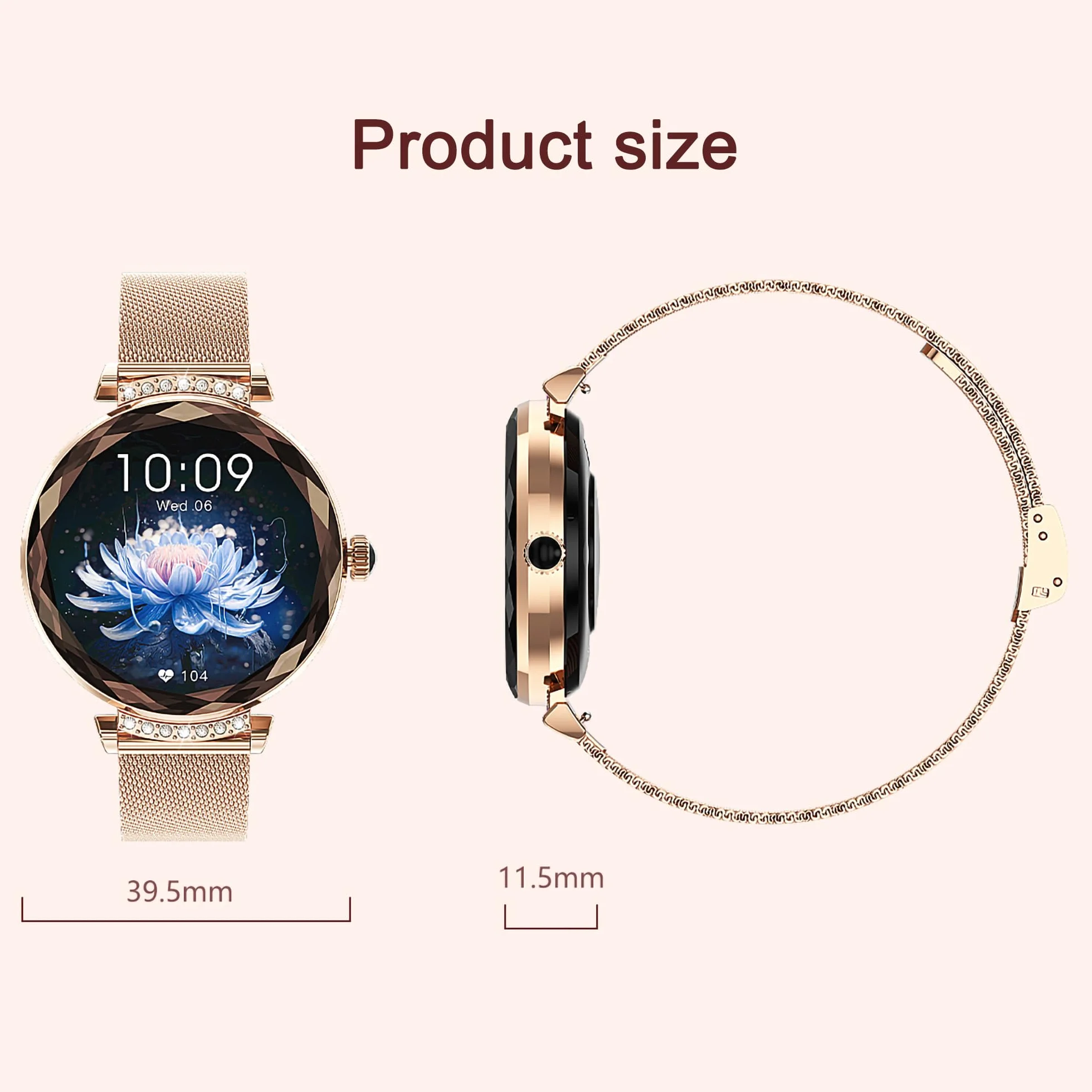 LONGLU damski inteligentny zegarek na telefon z funkcją Bluetooth Smart Watch dla kobiet iPhone iPhone Android Fitness Tracker Multisport Watch z odpowiedzią