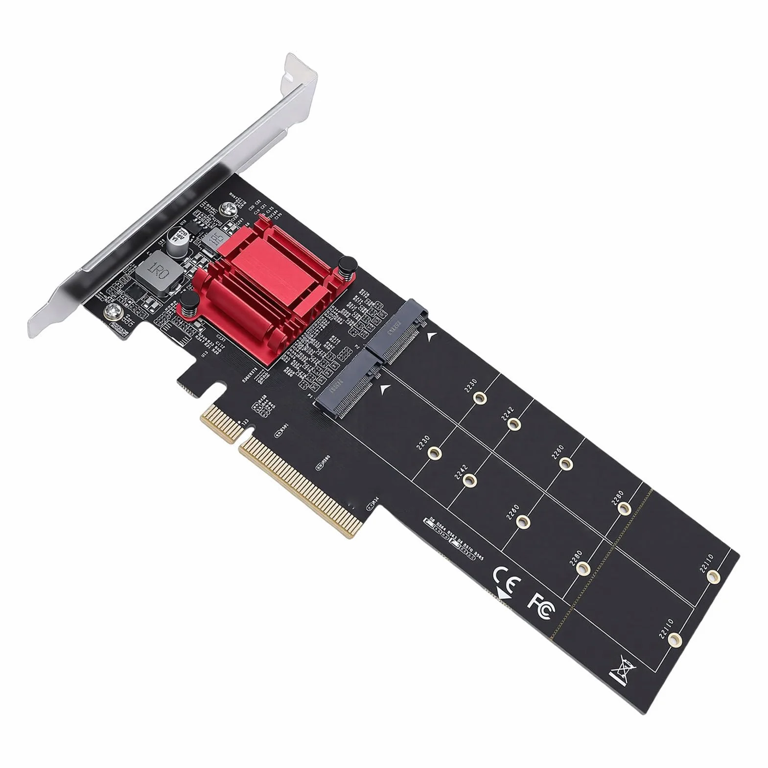 GOWENIC Podwójny Adapter PCIe Gen3 NVMe na PCIe z programową funkcjonalnością do Niestandardowej Konfiguracji Pamięci Masowej