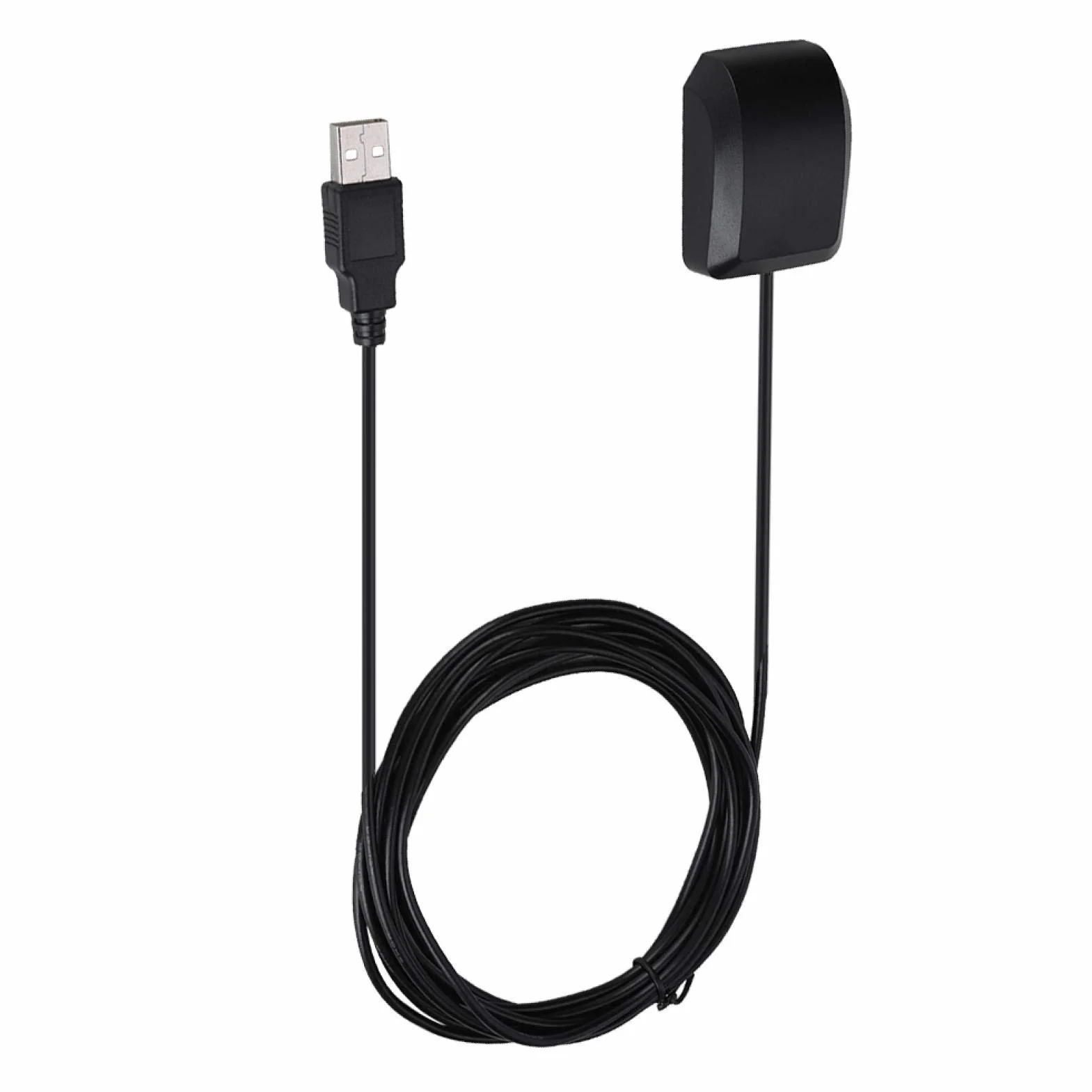 ASHATA 2 w 1 samochodowa antena GPS GLONASS adapter antenowy port USB z 3-metrowym kablem