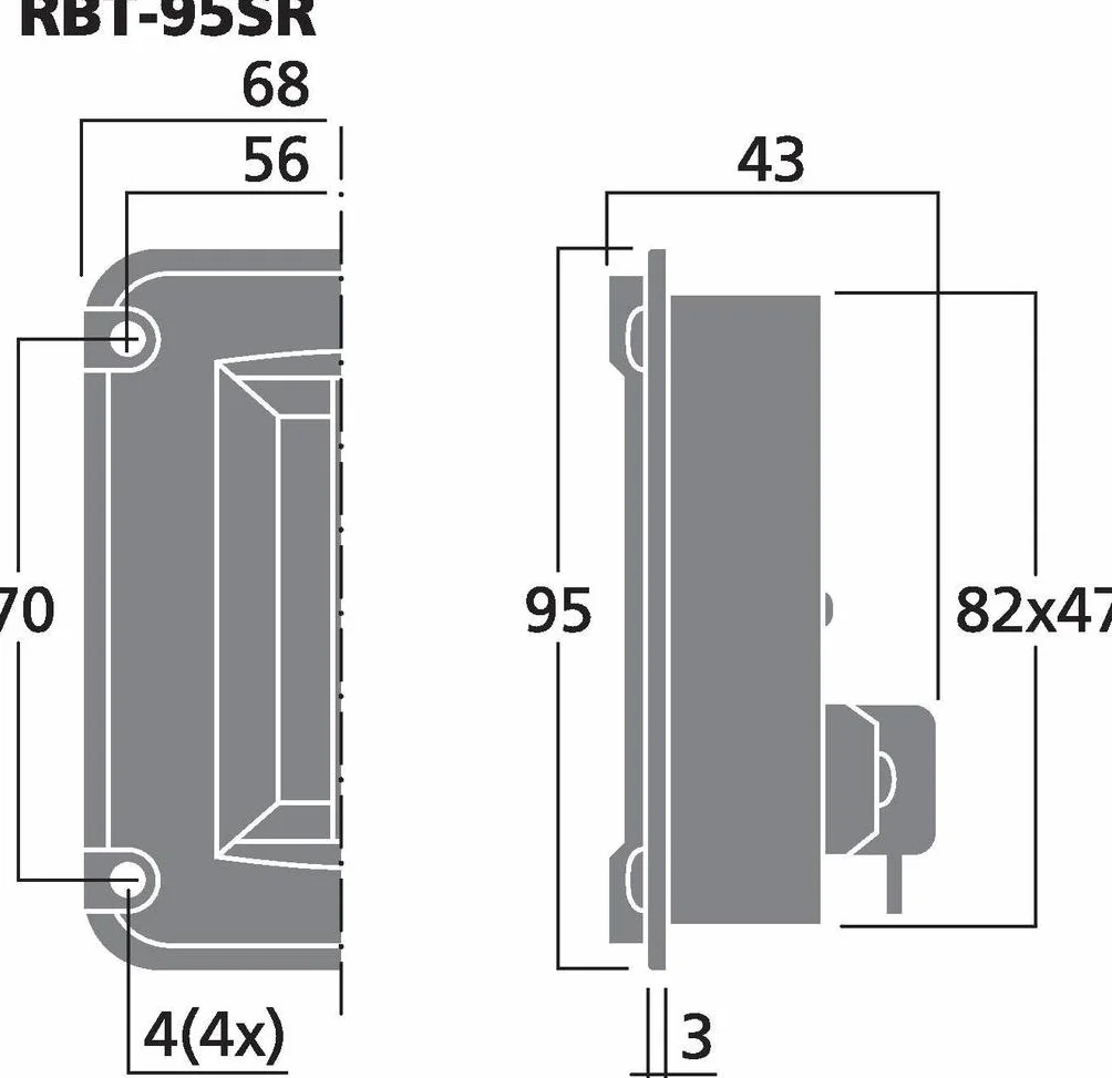 Monacor Ribbon wysokotonowy (70 WMAX, 40 WRMS, 8 omów)