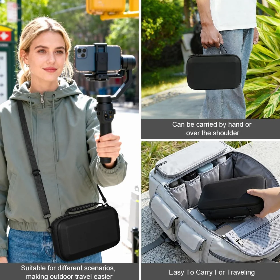 HOTUT Osmo Mobile 7 Case, kompaktowa torba EVA do DJI Osmo Mobile 7P/7 Gimbal, czarna