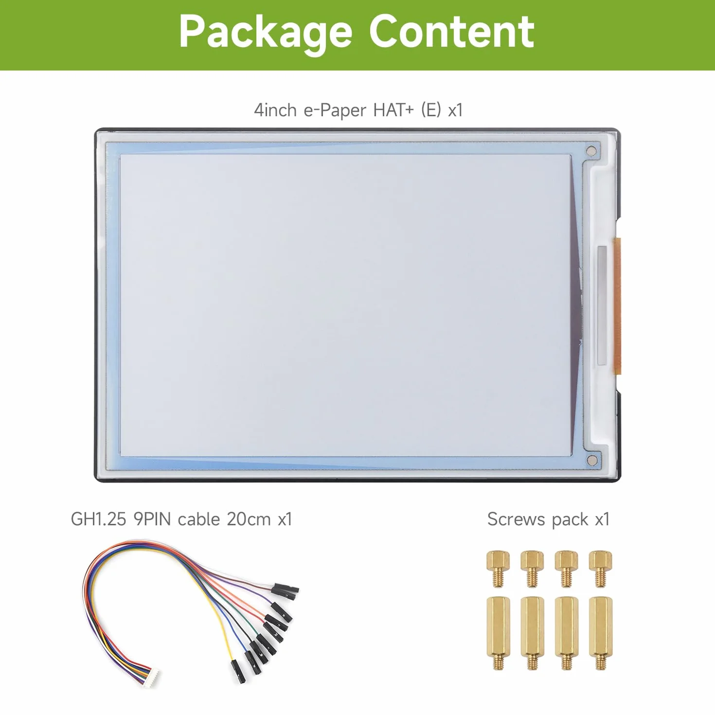 Waveshare 4inch e-Paper E6(Spectra 6) Full-Color Supports HAT+Standard e-Ink Screen Module 600 x 400 Pixels SPI Communication, Low Power Consumption, Wide Viewing Angle