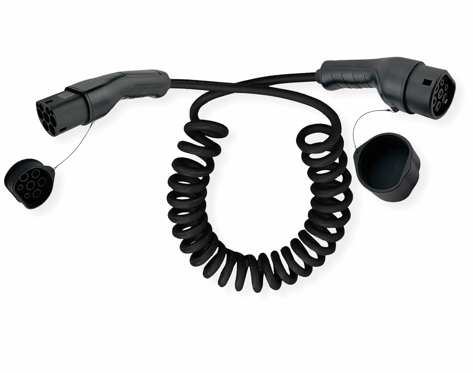 ROLINE Kabel do ładowania e-samochodu typu 2, 3-fazowy, 480 V AC (3P+N+E), 32 A, 22 kW, kabel spiralny, 5 m