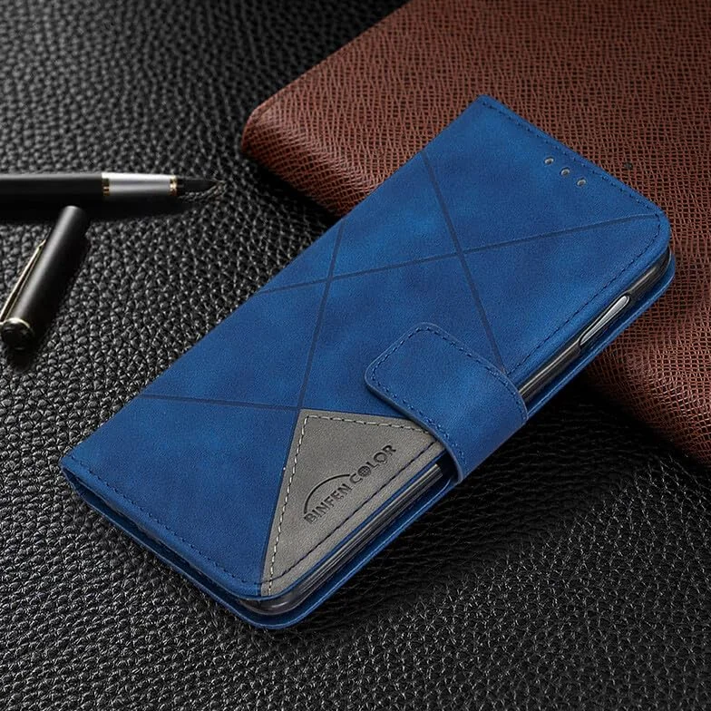 dla iPhone 13 PRO (kolor: niebieski) Trwały skórzany portfel Magnetyczne etui z klapką do gniazd kart telefonicznych