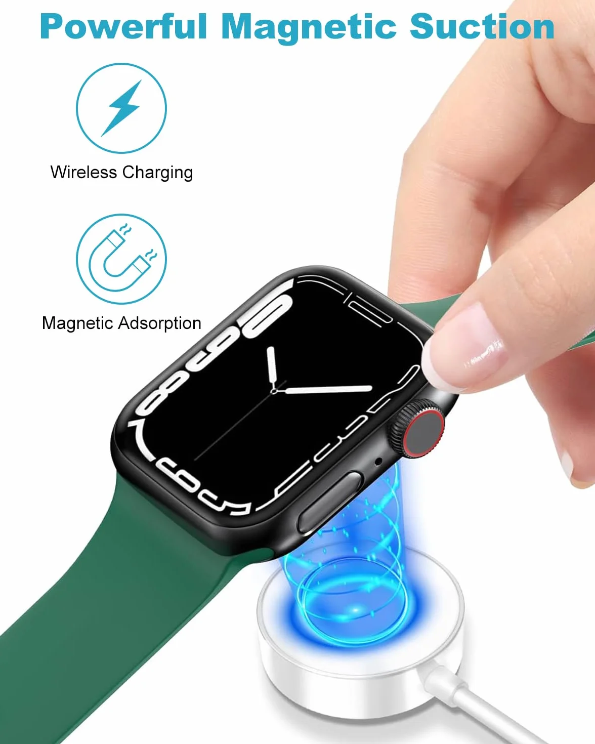 Kabel do ładowania Apple Watch, ładowarka Apple Watch 2M USB-C magnetyczna stacja dokująca, kabel ładowarki Apple Watch do Apple Watch Seria 10/9/8/7/6/5/4/3/2/SE/Ultra