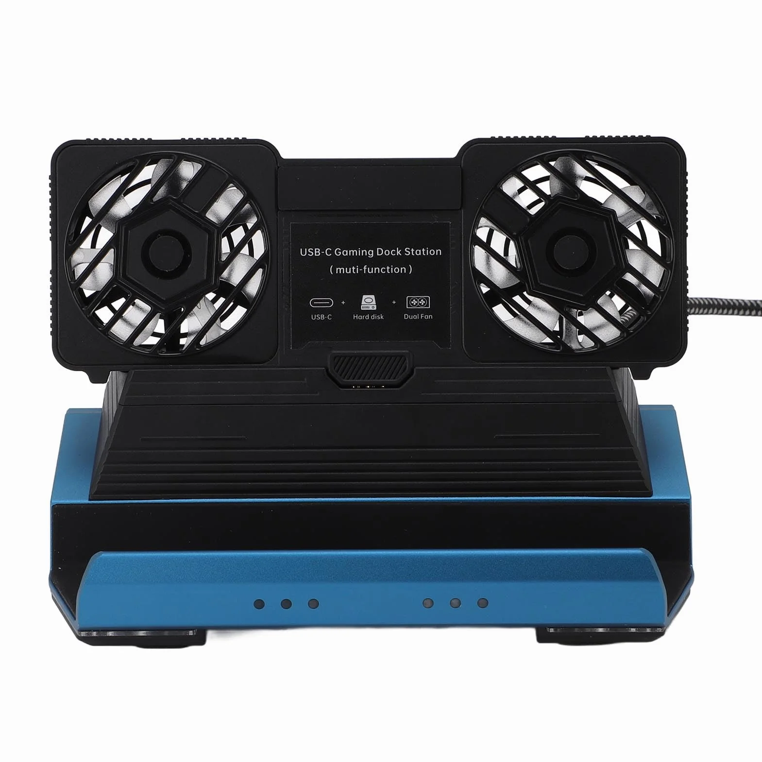 Naroote Stacja Dokująca 10 w 1 do Legion Go, Stacja Dokująca z Podwójnym Wentylatorem Chłodzącym, Gigabit Ethernet 4K 60 Hz z 4 Gniazdami USB 3.0 PD100W M.2 NVMe i Oświetleniem RGB, Idealna do Konsol,