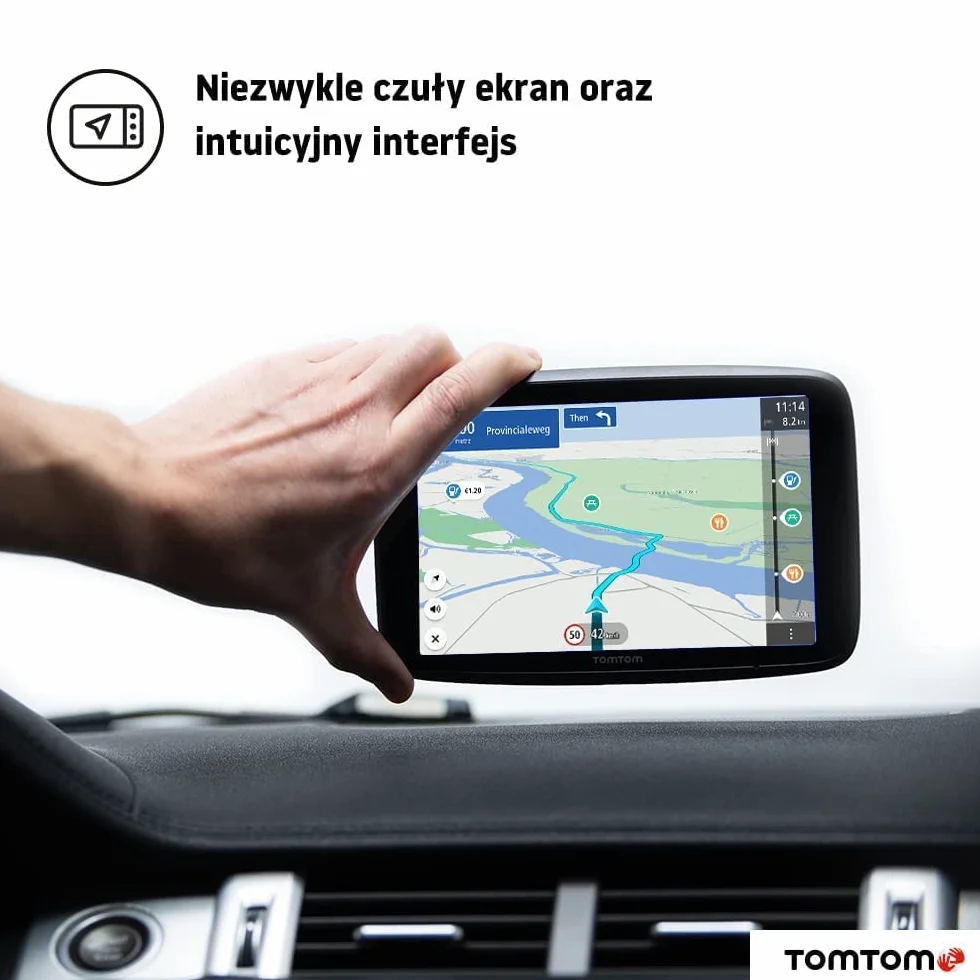TomTom GO Discover nawigacja GPS z ekranem 5 cali, (mapy Świata, informacje o korkach TomTom Traffic, WiFi, informacje o cenach paliw, dostępności parkingów, uchwyt magnetyczny)