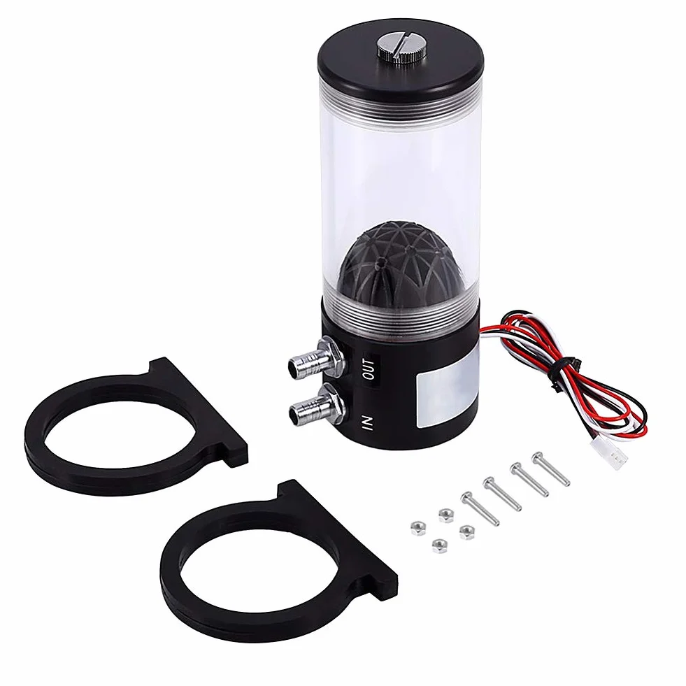 Wymiennik ciepła z pompą wodną, pompa chłodząca wodą PC 500 l/h, 10 W, DC12 V, chłodzenie CPU, akryl G1/4, komputer DIY, zbiornik cylindryczny do chłodzenia wodą