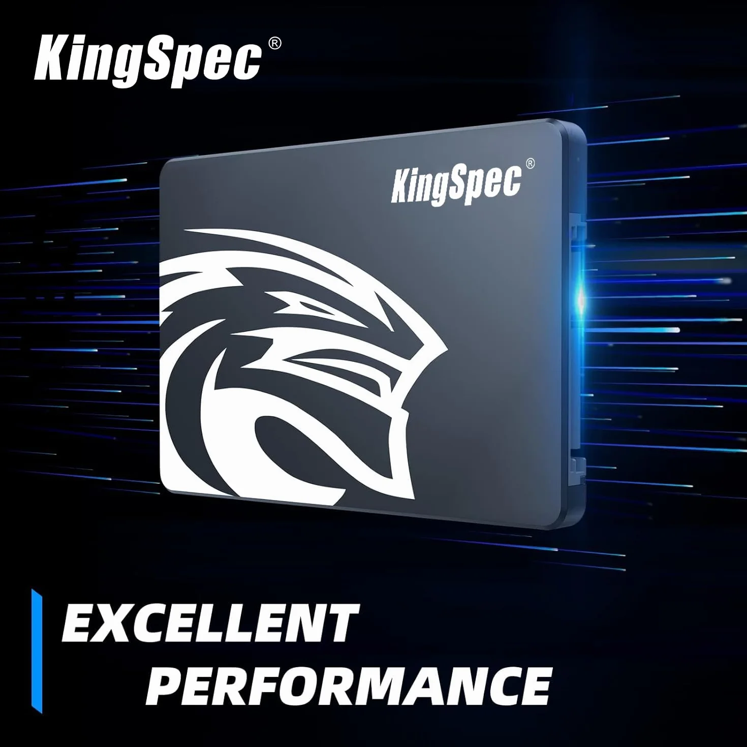 KingSpec 512GB 2.5" SATA III SSD - Wewnętrzny Dysk SSD Twardy z 3D NAND Flash, Szybki i Niezawodny, Kompatybilny z Laptopami i Komputerami Stacjonarnymi