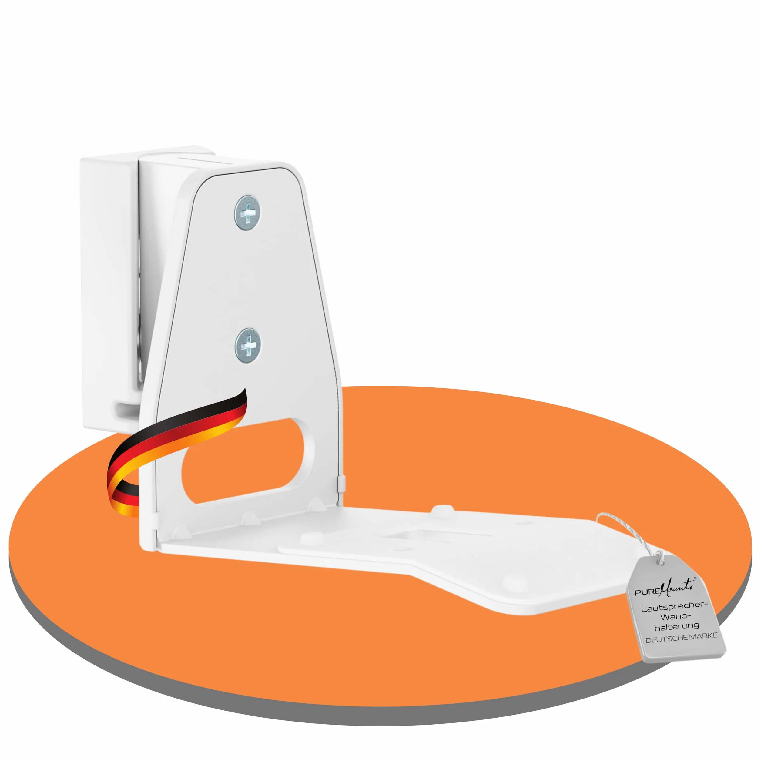 PureMounts Uchwyt na głośniki do Sonos Era 300, uchwyt ścienny na głośnik z zarządzaniem kablami, wychylny +/-45°, udźwig 3 kg, biały