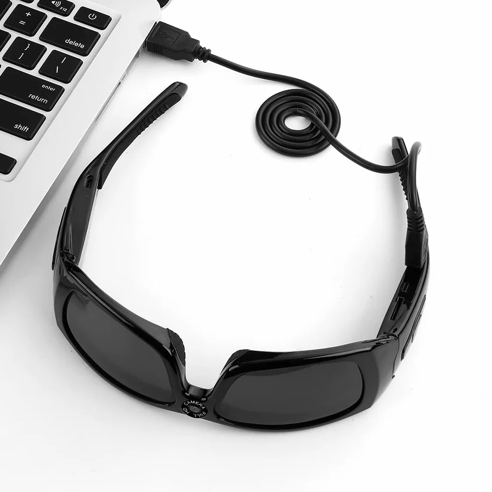 Okulary do Aparatu Full HD 1080p, Zdjęcia i Wideo, Okulary do Noszenia Bluetooth, Okulary do Spolaryzowanych Okularów Mini Kamera Wideo dla Mężczyzny i Kobiety, Okulary Sportowe