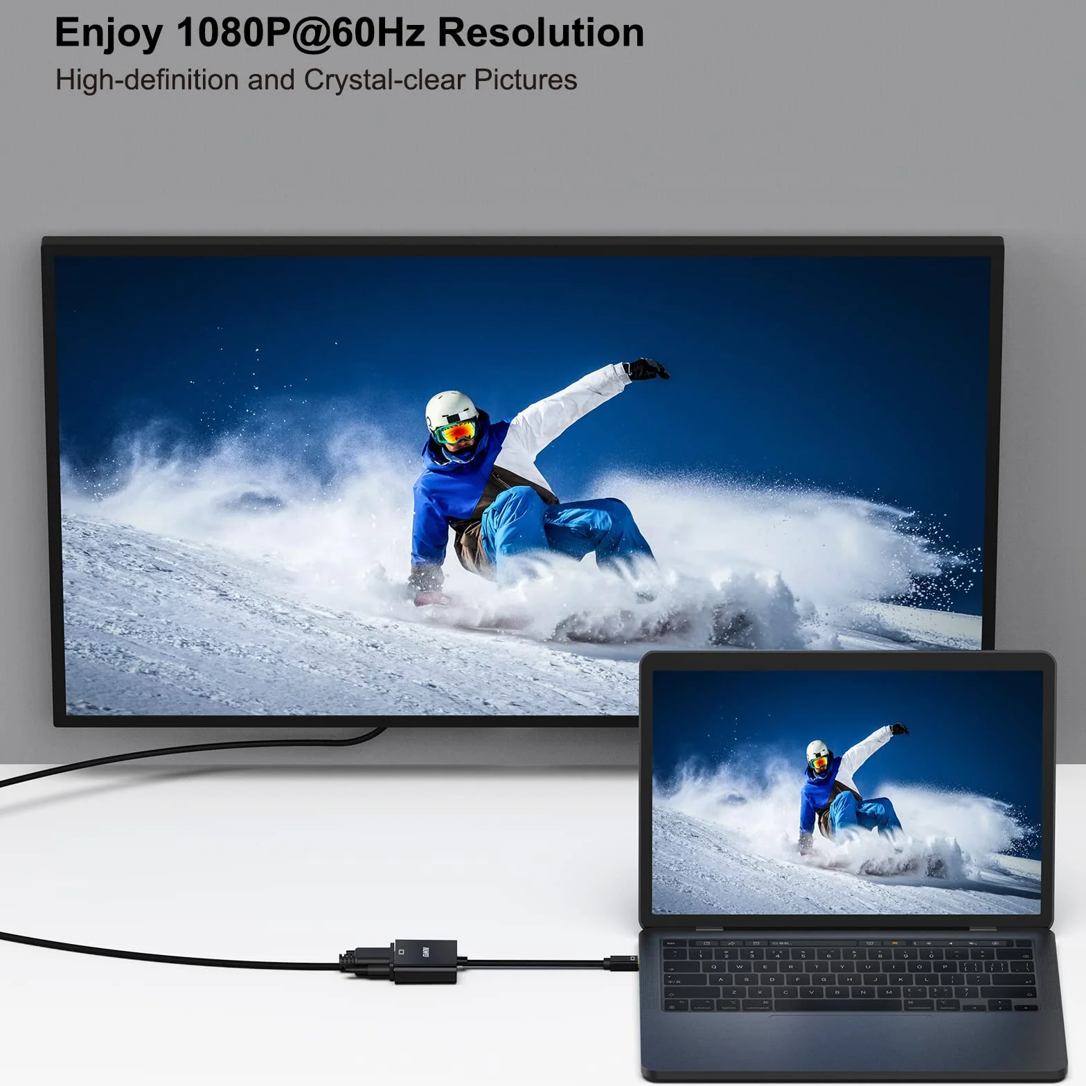 BENFEI Adapter Mini DisplayPort na DVI, pozłacany adapter Mini DP (kompatybilny z Thunderbolt 2) do DVI kompatybilny z MacBook Air/Pro, Microsoft Surface Pro/Dock, monitorem, projektorem i innymi