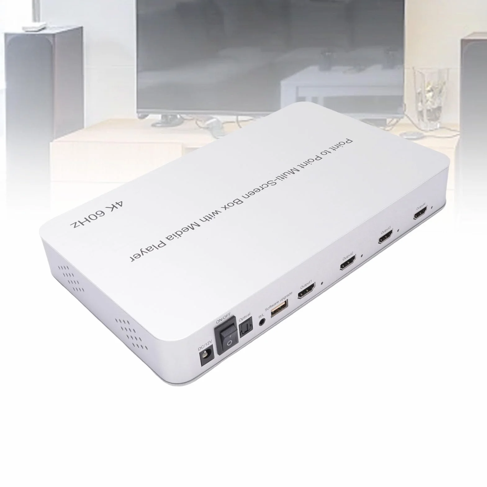 Matybobe Rozgałęźnik 4K Multiviewer Interfejs Multimedialny HD 60 Hz Punkt do Punktu Multi Viewer do Kina Domowego (Wtyczka UE)