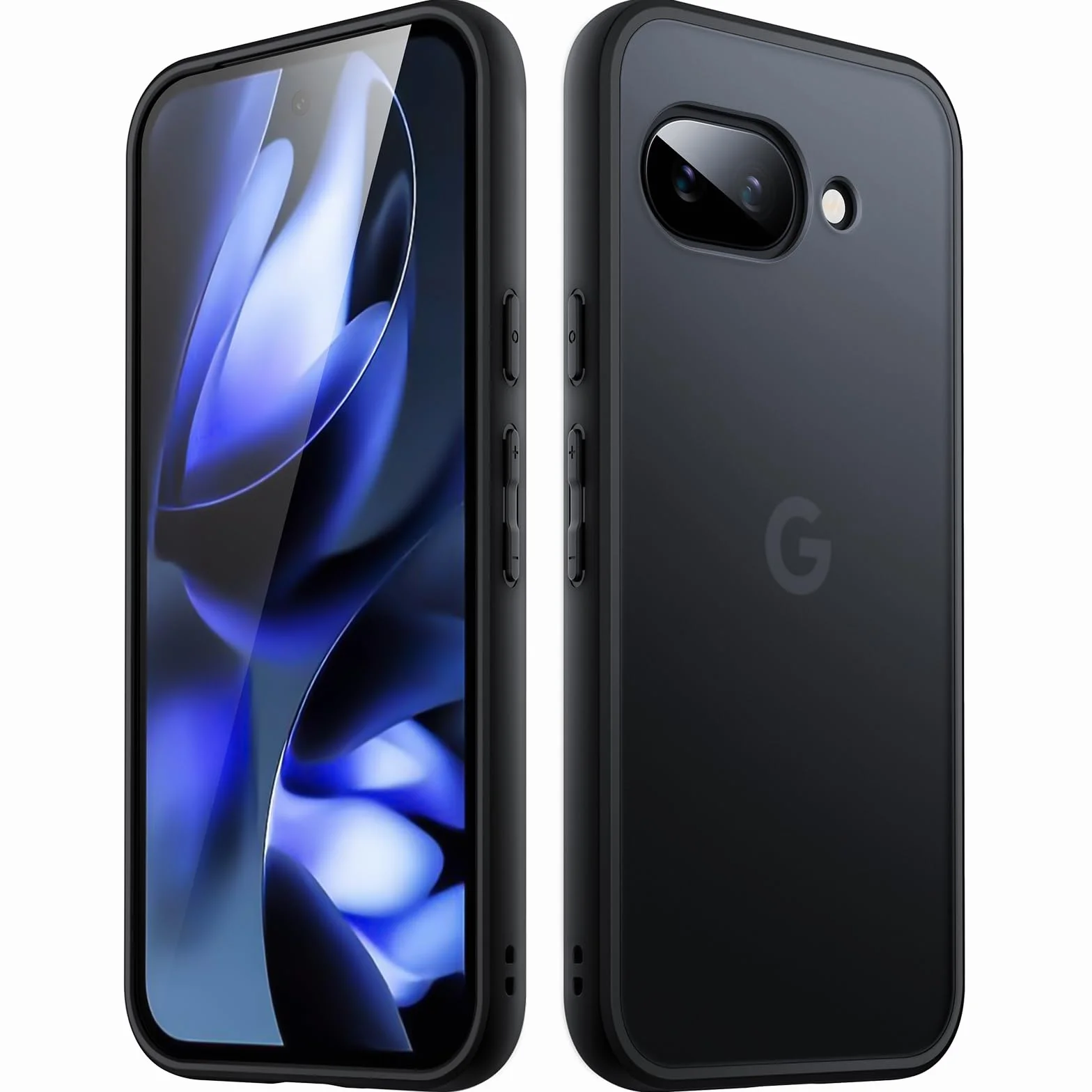 JETech Matowe Etui dla Google Pixel 9a 6,3 Cala 2025, Mroźny Przeświecający Tył Ochronny Szczupły na Telefon Osłona, Anty Odcisk Palca (Czarny)