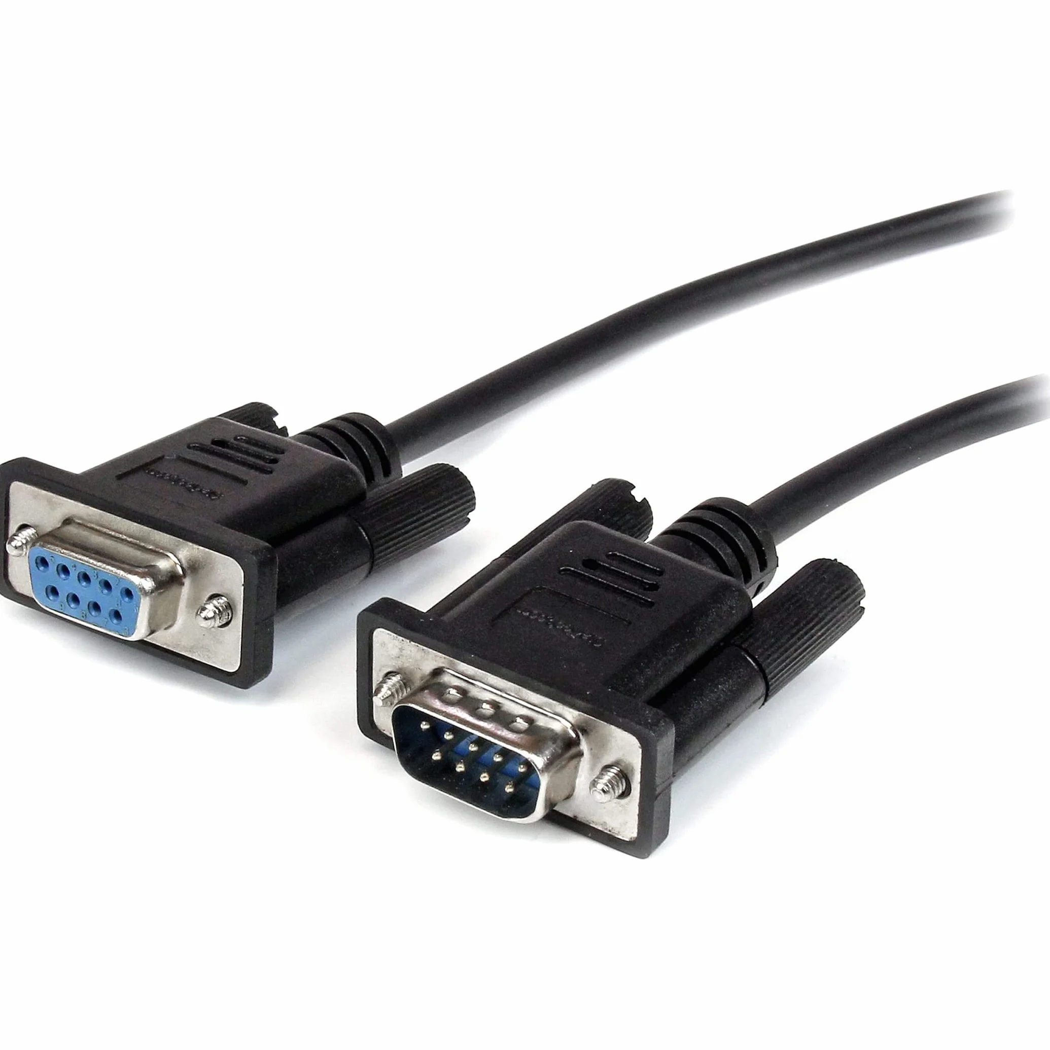 StarTech.com 2 m czarny kabel szeregowy Straight-Through DB9 RS232 - wtyczka/gniazdo