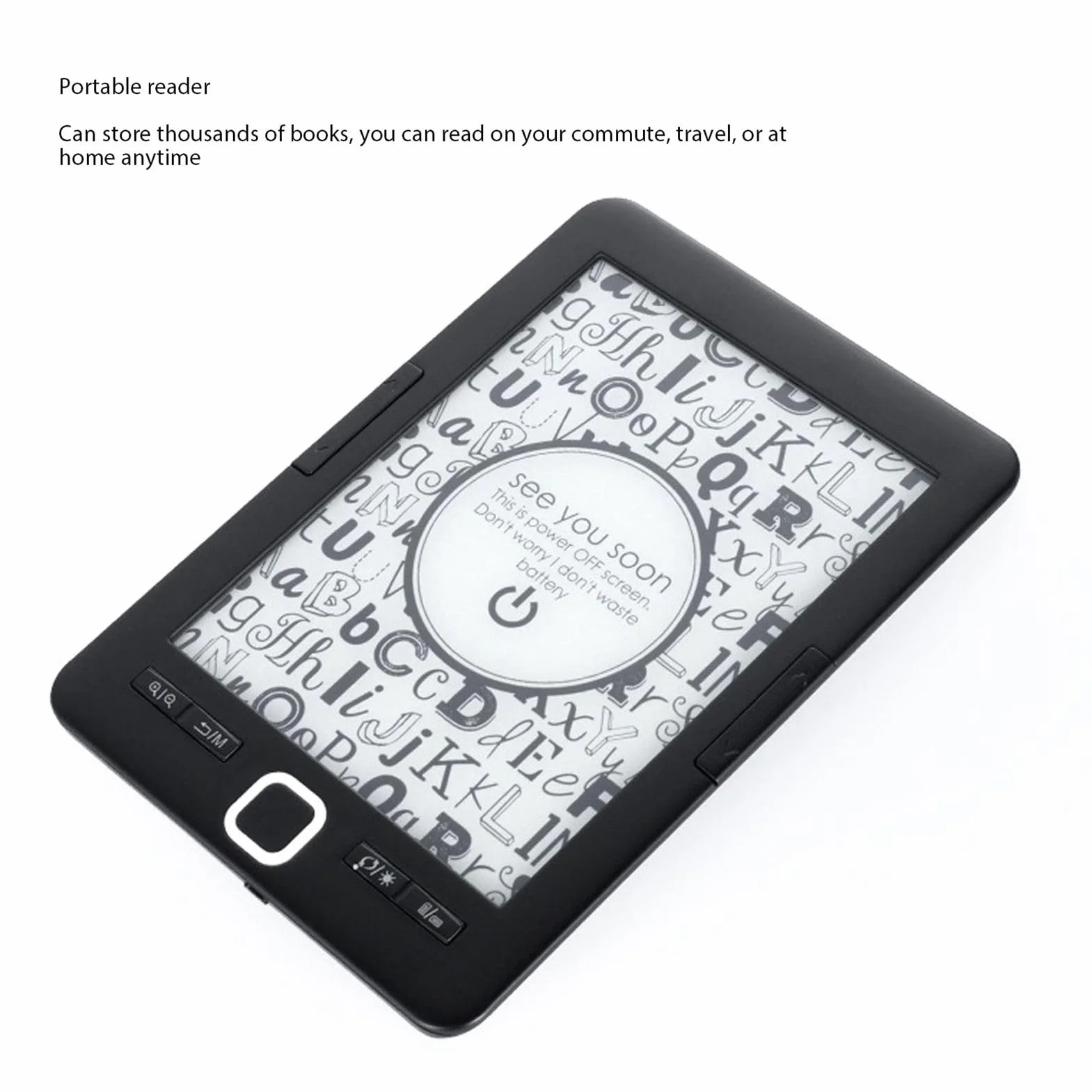 Czytnik E-booków 6, Przyjazny dla Oka Czytnik E-booków z Ekranem Dotykowym HD Technologia E-Ink, Wbudowana pamięć ROM 8 GB, Dodawanie Adnotacji Tekstowych