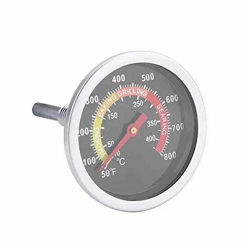 Termometr do Grilla ze Stali Nierdzewnej, Termometr w Zakresie od 50℉ do 800℉ Fahrenheita, do Dowolnego Grilla, Grilla lub Piekarnika