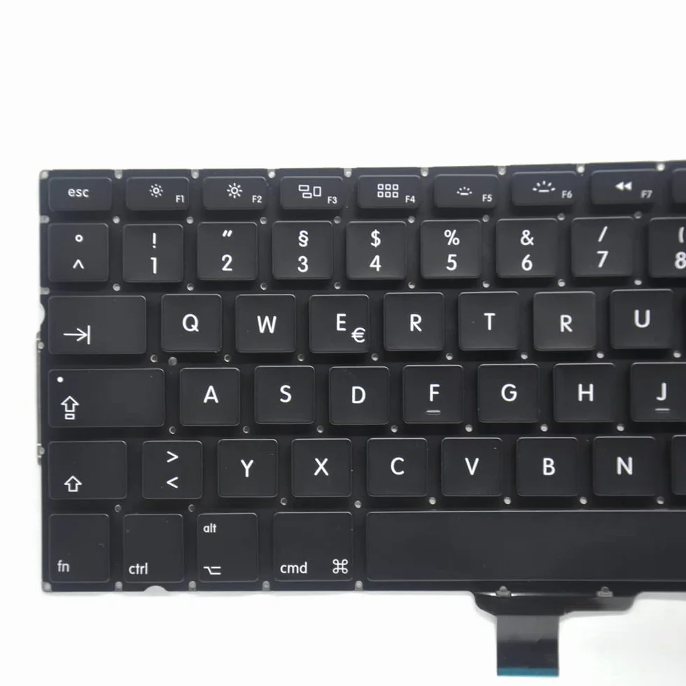 Klawiatura do laptopa / Notebook Keyboard zamiennik wymiana niemiecka QWERTZ do MacBook Pro Unibody 33,8 cm 13,3" A1278 A1279 A1280 2008 2009 2010 2011 2012 (niemiecki układ klawiatury)