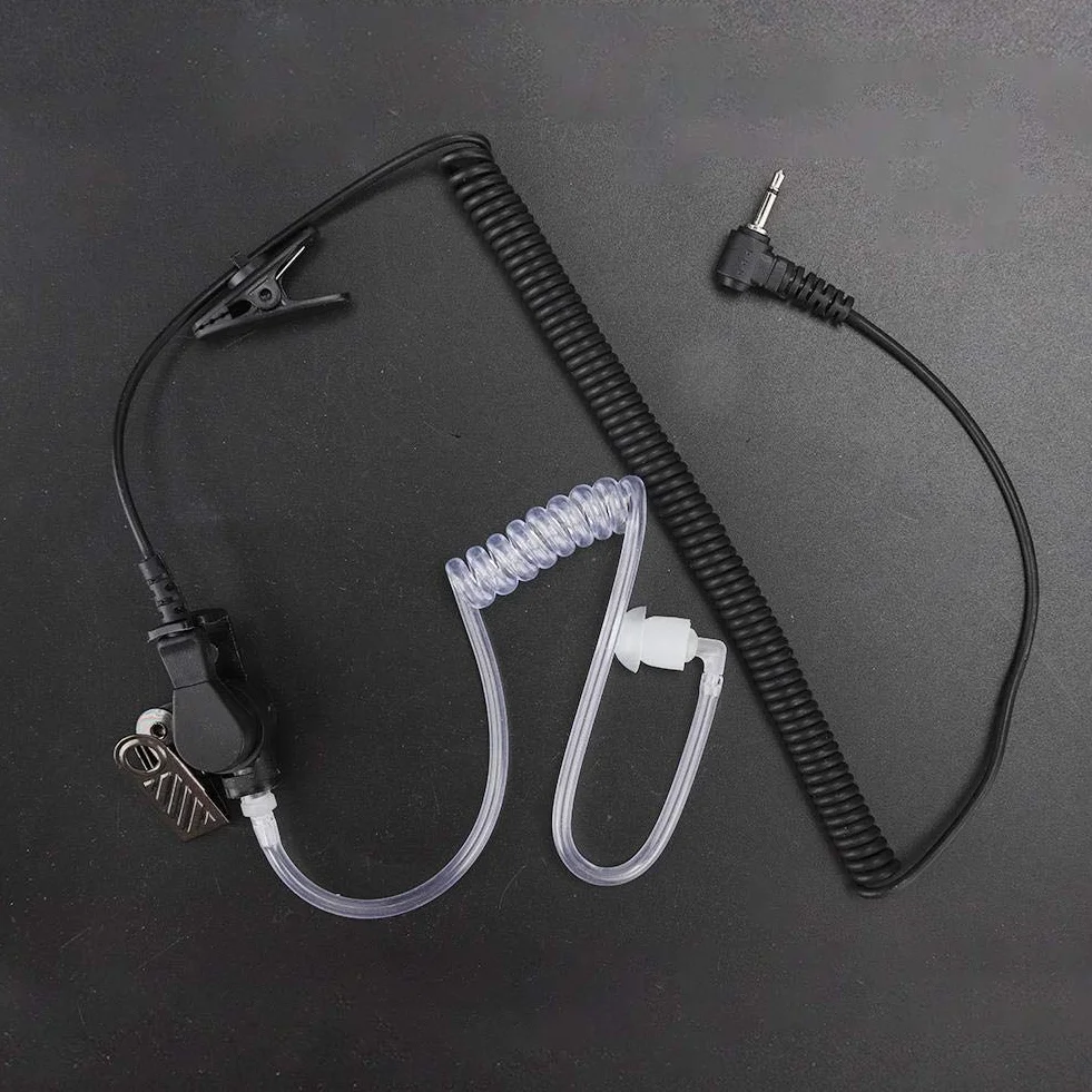 Słuchawki z wężem akustycznym 2,5 mm do radia walkie-talkie