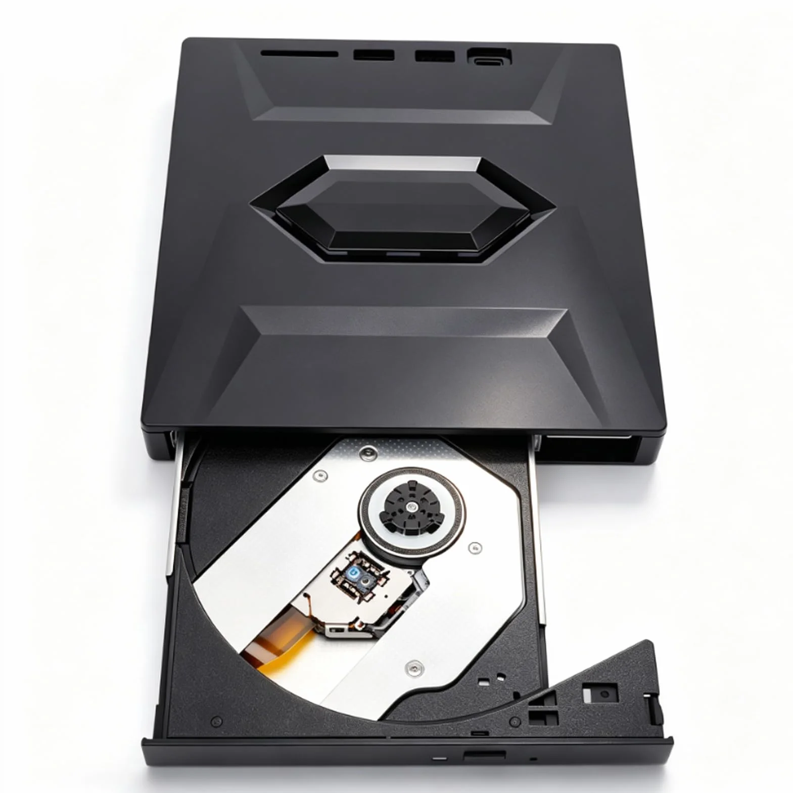 VBESTLIFE Zewnętrzny Napęd Blu Ray, Odtwarzacz BD DVD z USB 3.0 Typu C i nagrywarką CD o Szybkości 5 Gb/s i Koncentratorem USB do Laptopa PC