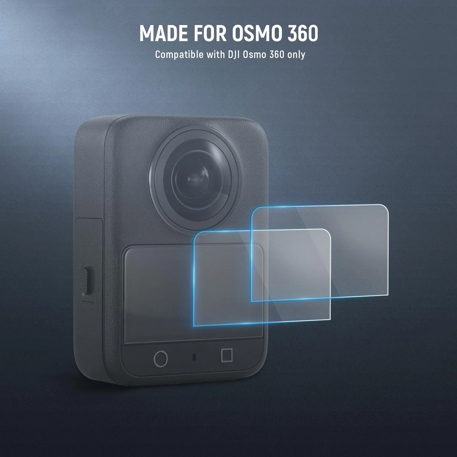 NEEWER Zestaw ochraniaczy ekranu kompatybilny z DJI Osmo 360, 9H HD, odporne na zarysowania, osłona ekranu dotykowego, folia ochronna, zestaw akcesoriów (2 sztuki), CA167