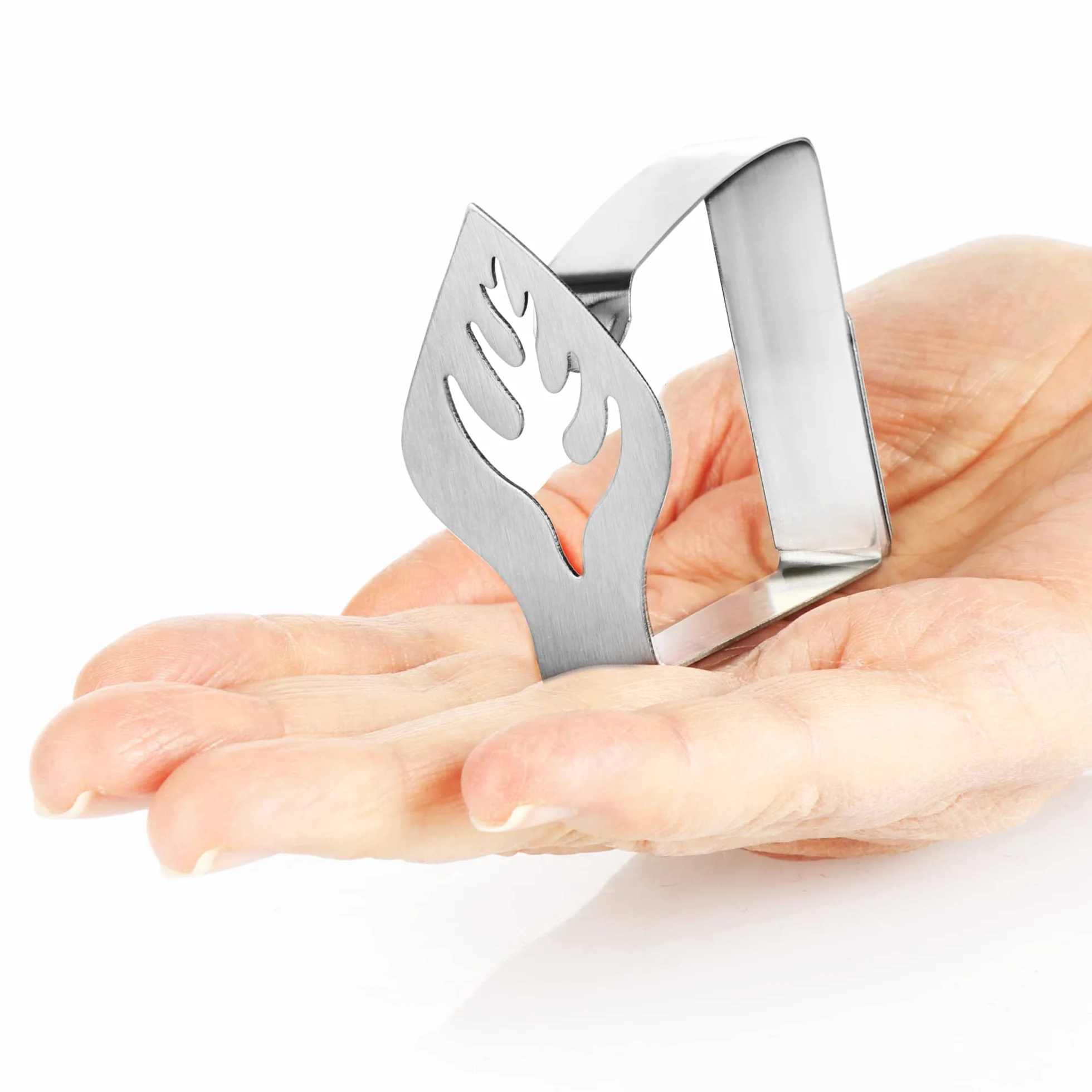 COM-FOUR® 8x klipsy do obrusów premium wykonane ze stali nierdzewnej - uchwyty na obrusy - klipsy stolowe do uzytku wewnetrznego i zewnetrznego - klipsy metalowe (08 sztuk/arkusz)