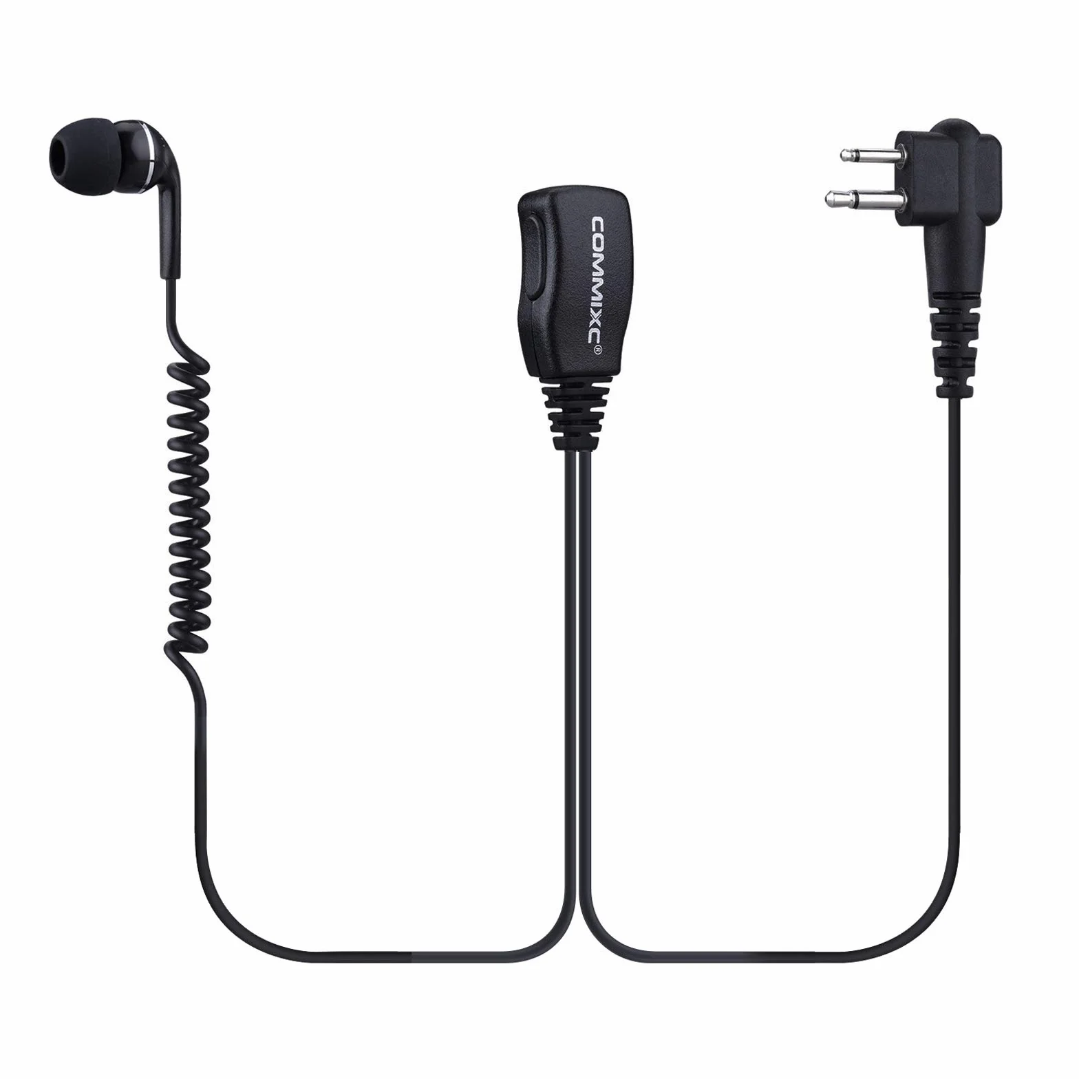 Słuchawka Walkie Talkie, 2,5 mm/3,5 mm 2-pinowy zestaw słuchawkowy Walkie Talkie z mikrofonem PTT, kompatybilny z dwukierunkowymi radiami Motorola