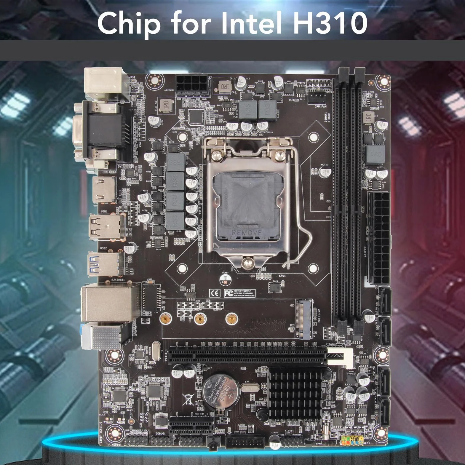 Płyta Główna H310 LGA 1151, maks. 32 Gb DDR4 NVME M.2 SATA 6 Gb Micro ATX Gamingowa Płyta Główna z Portem PCIE HMDI DVI VGA, Obsługuje 8th 9th G dla Lvy Bridge dla Intel Core