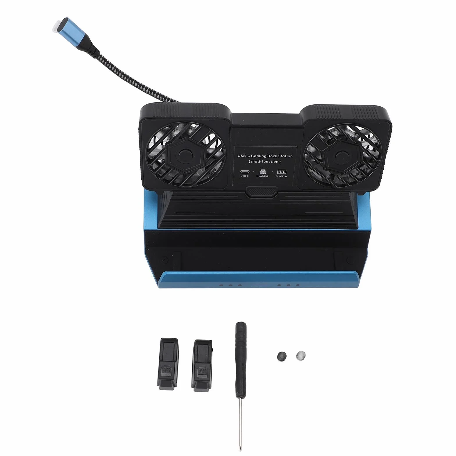 Naroote Stacja Dokująca 10 w 1 do Legion Go, Stacja Dokująca z Podwójnym Wentylatorem Chłodzącym, Gigabit Ethernet 4K 60 Hz z 4 Gniazdami USB 3.0 PD100W M.2 NVMe i Oświetleniem RGB, Idealna do Konsol,