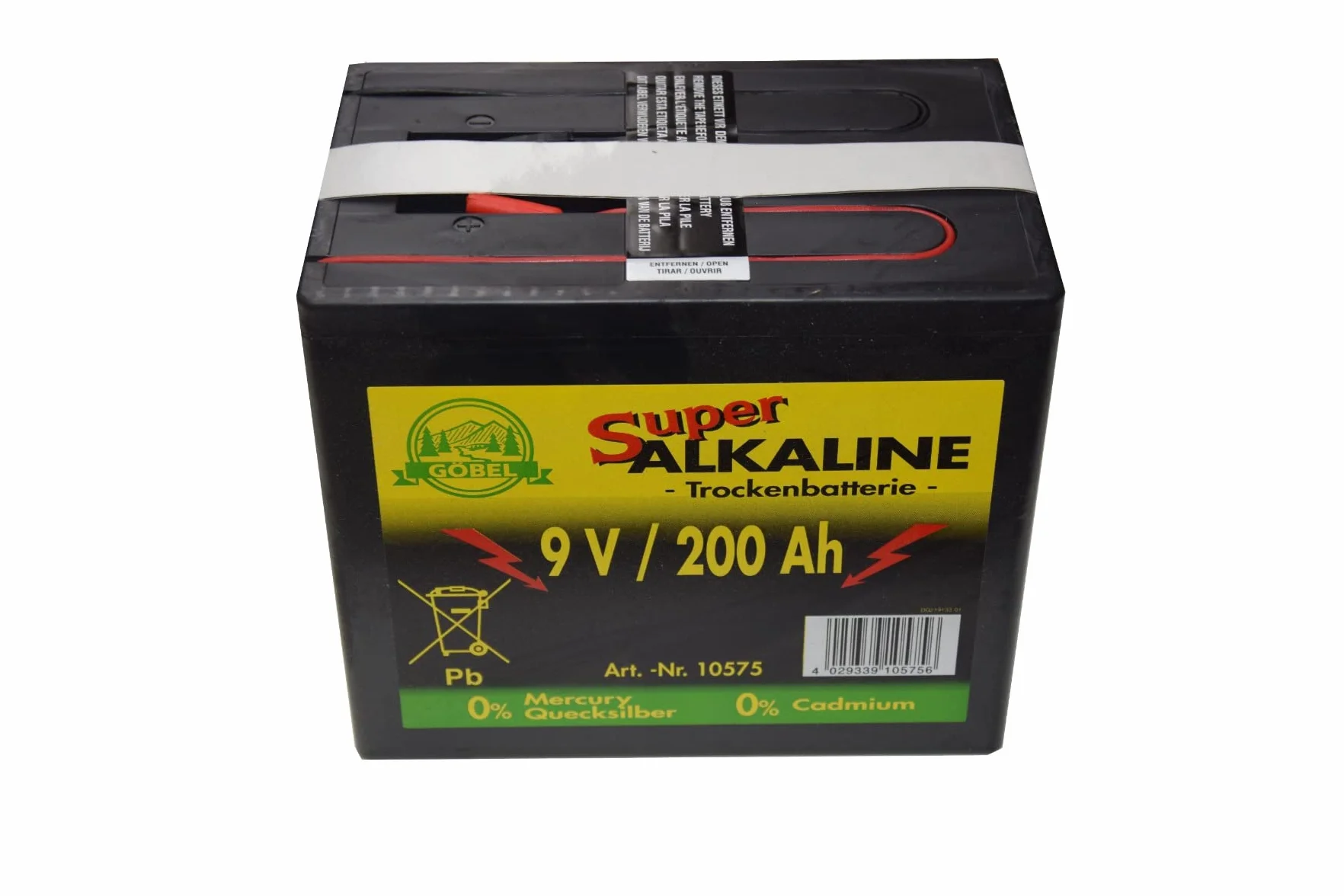 Göbel Bateria do ogrodzenia pastwiska, sucha, 9 V, 200 Ah, alkaliczna