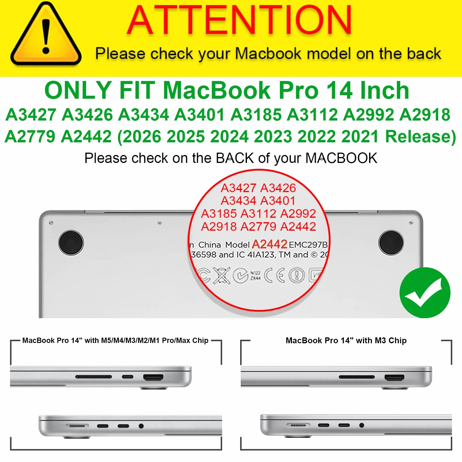 FINTIE Hybrydowe etui kompatybilne z MacBook Pro 14 cali M5 M4 M3 M2 M1 Pro/Max (2026-2021), wytrzymałe twarde etui z krawędziami odporne na wstrząsy, brokatowe