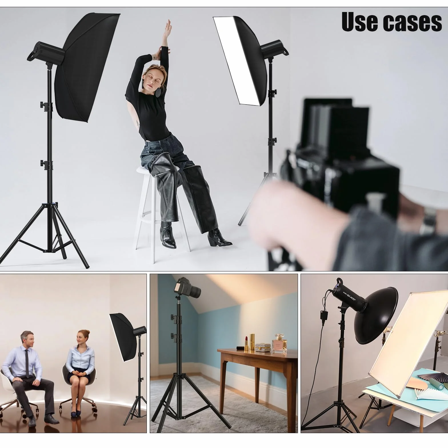 Profesjonalny statyw do fotografii 280 cm, amortyzowany powietrzem metalowy statyw do softboxu, oświetlenia studyjnego, reflektora, światła pierścieniowego, wytrzymałego, maksymalne obciążenie