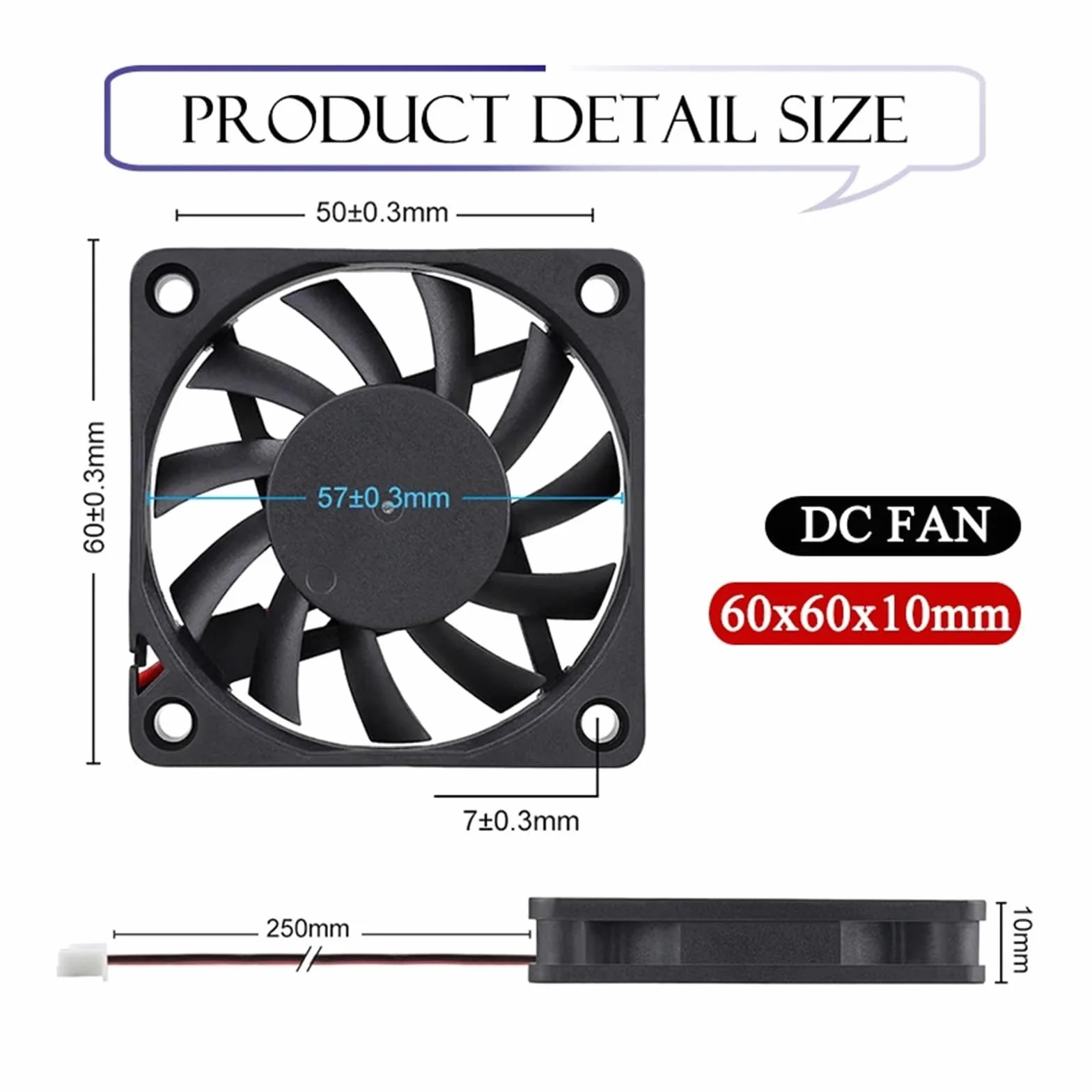 2 szt. 5V 12V 24V bezszczotkowy USB 2PIN 3PIN DC wentylator chłodnicy 6010 6cm do komputera PC obudowa procesora chłodzenie
