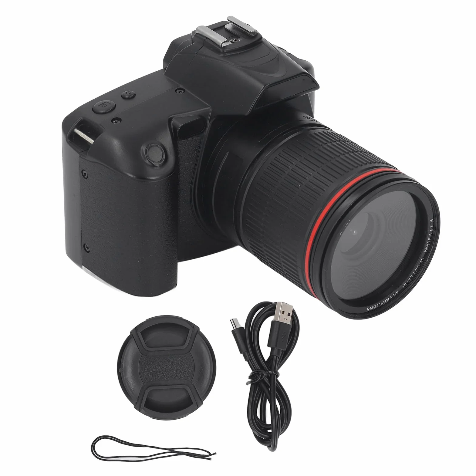 Aparat Cyfrowy 4K 64 MP, Bezprzewodowa Kamera z Dwoma Aparatami i 16-krotnym Zoomem Cyfrowym, 3-calowym Ekranem IPS z Zabezpieczeniem Przed Wstrząsami, Kamery do Vlogowania z