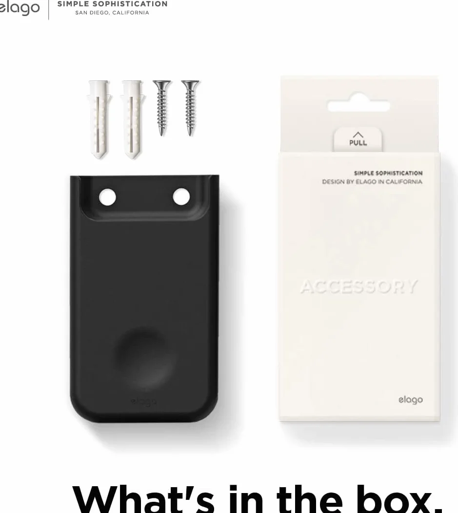elago Uniwersalny uchwyt na pilot zdalnego sterowania – kompatybilny z pilotem Apple TV i innymi elementami sterującymi, mocna naklejka, szczegółowy projekt (średni, czarny)