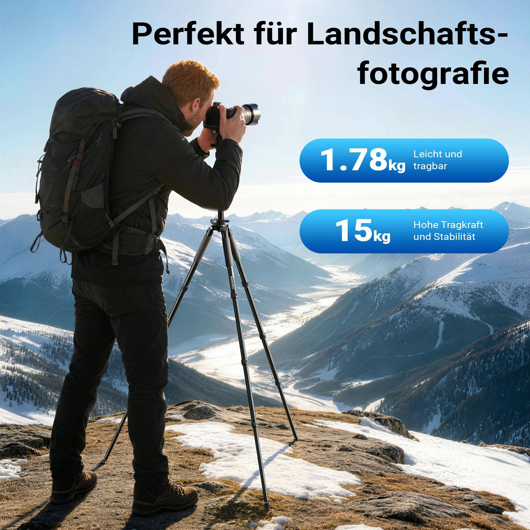 Mantona Zestaw statyw fotograficzny Kodiak L 284 + głowica do statywu Onyx 8, aluminiowy statyw z głowicą kulową i szybkozłączką Arca-Swiss