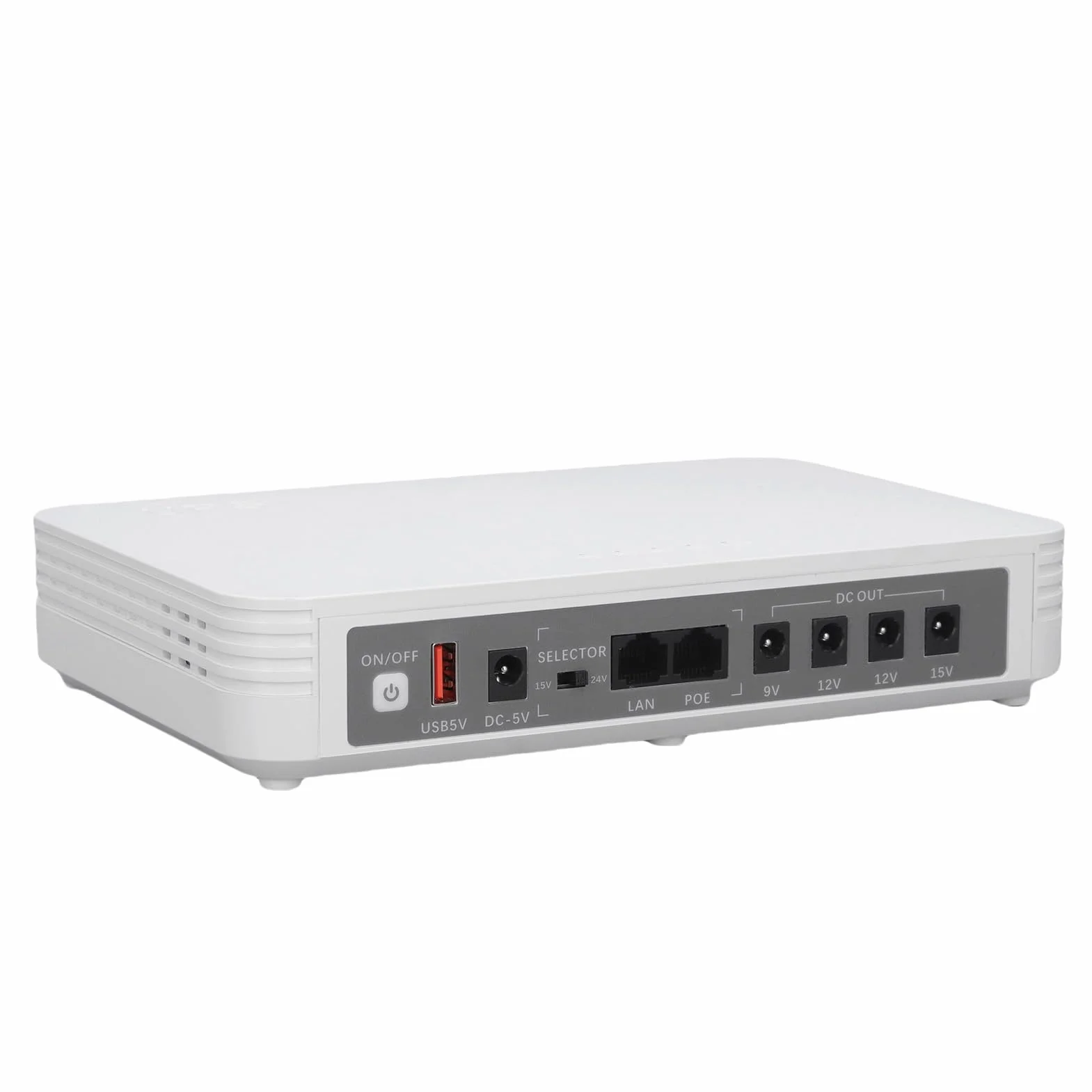 Mini UPS 8000 MAh Zasilacz Kopii Zapasowej z Angielskim Monitem Głosowym, 24 V 15V 12V 9V 5V 5V Wyjście USB dla Modemu Routera, Odpowiednie dla Routerów Modemy Bezpieczeństwa