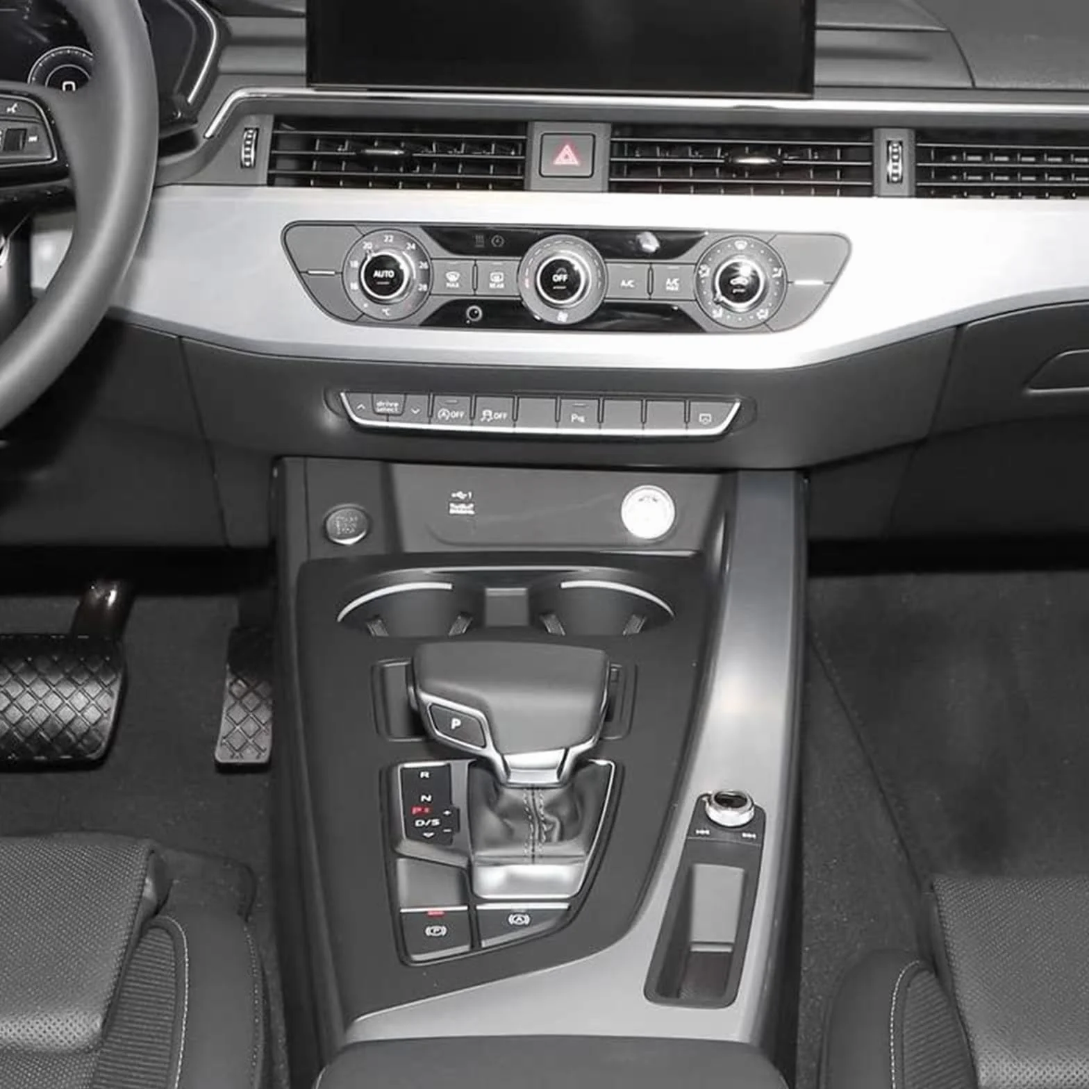 Mobilna bezprzewodowa ładowarka samochodowa QI 15 W, do audio, A4 A4L B9 A5 S4 RS4 2017-2022 Modyfikacja wnętrza Mobilny bezprzewodowy panel ładowania Bezprzewodowa ładowarka samochodowa