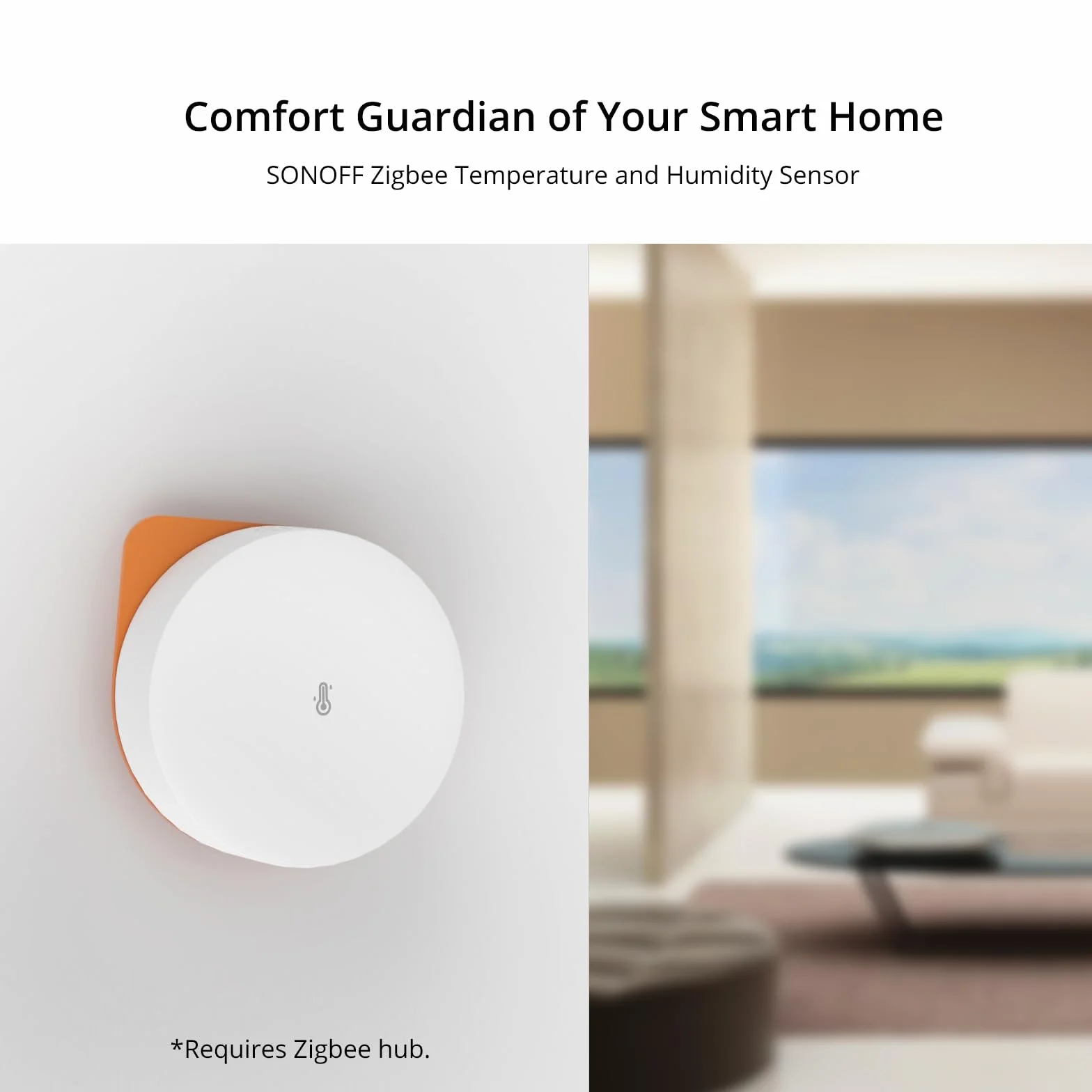 SONOFF ZigBee Czujnik Temperatury I Wilgotności SNZB-02P, Wymaga Koncentratora ZigBee, Do Zdalnego Sterowania I Automatyki Domowej, Kompatybilny z Google, Smartthing, Alexa, Współpracuje z IFTTT
