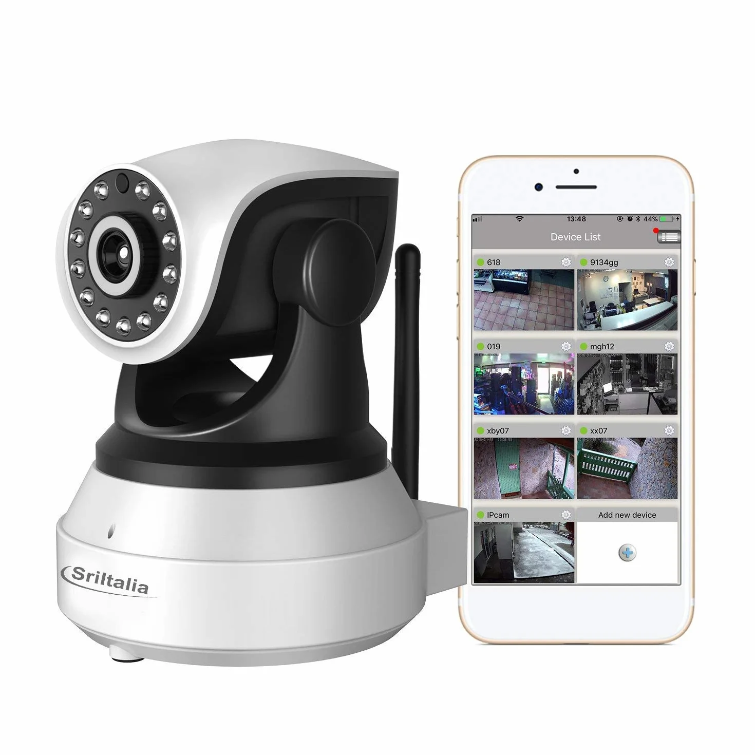 OBA SP017-S ITALIA IP NEW, 3 megapikselowa kamera IP, bezprzewodowa kamera NVR z alarmem MIKROSD, do 128 GB, bez DDNS SRIHOME