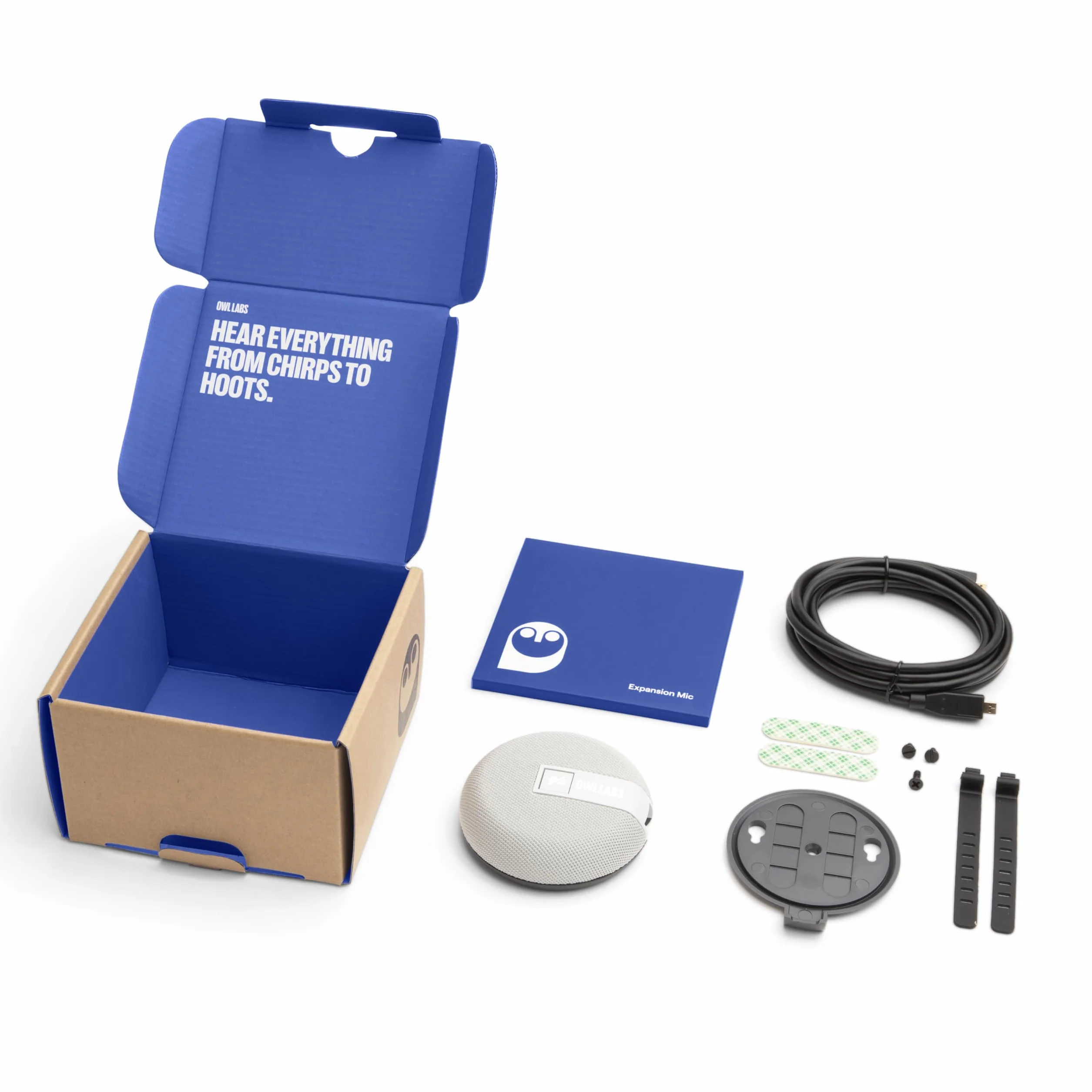 Owl Labs Mikrofon Expansion Mic firmy do Meeting Owl 3/4+ – zwieksza zasieg dzwieku w wiekszych pomieszczeniach o 2,5 metra w kierunku mikrofonu, szary