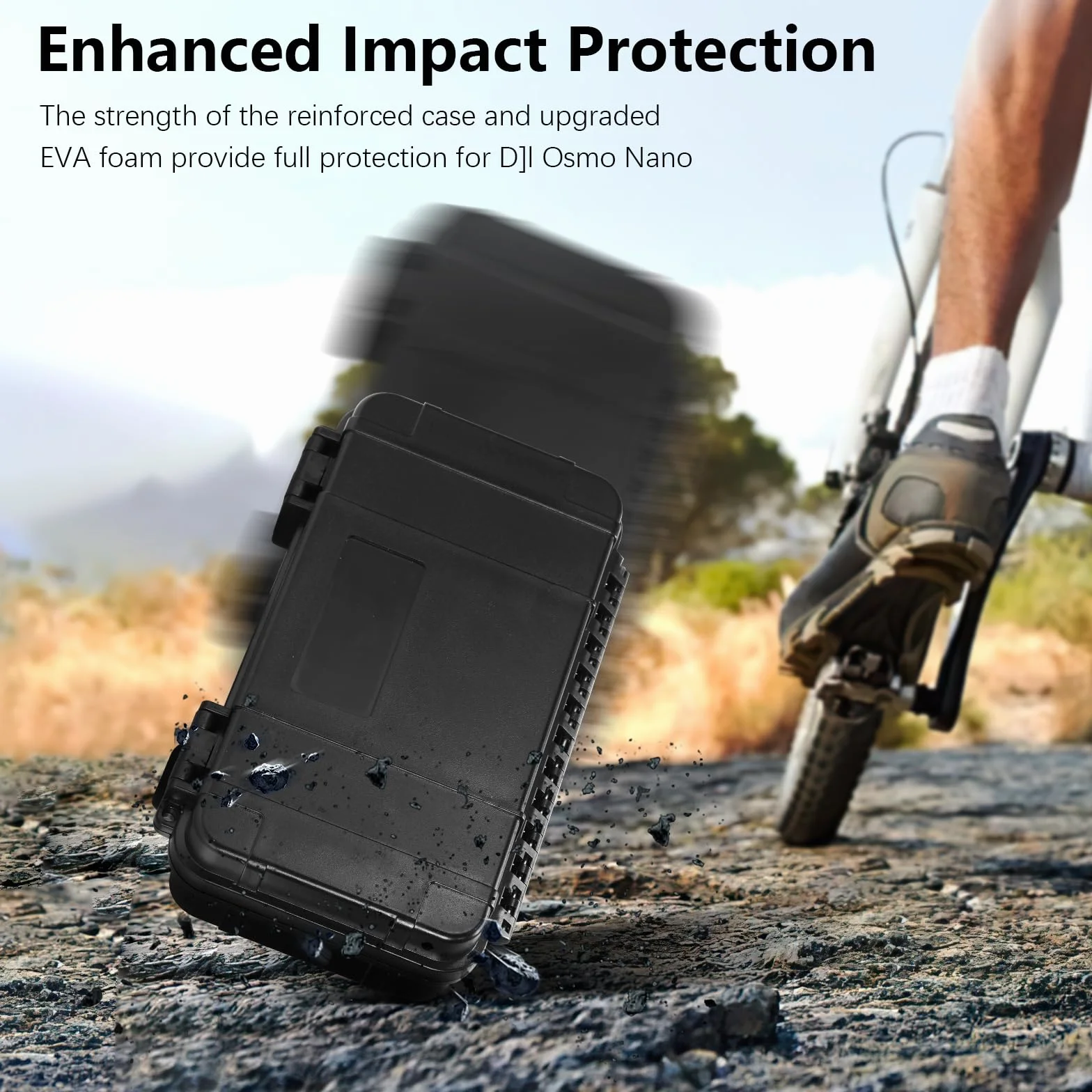 AMAZEAR Twarde Etui na Akcesoria do DJI Osmo Nano, Twarda Obudowa Chroniąca DJI Osmo Nano do Przechowywania, Podróży, Łatwego Przenoszenia, Wodoodporne Etui EVA + ABS - Czarny