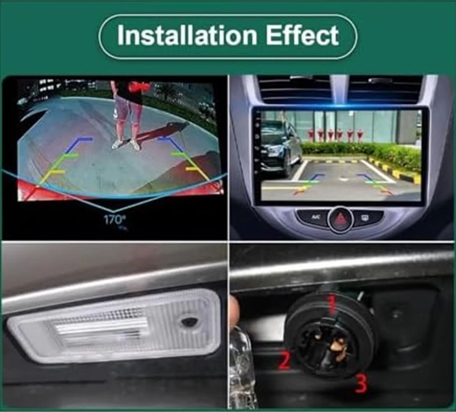 Tylna kamera pojazdu Kamera cofania, dla dla Hyundai Ix25 Ix45 Creta, dla Carens, dla Azera, dla Santafe, dla 2011-2019 Hd Ahd 1080 P(BLACK AHD720P CVBS720P)