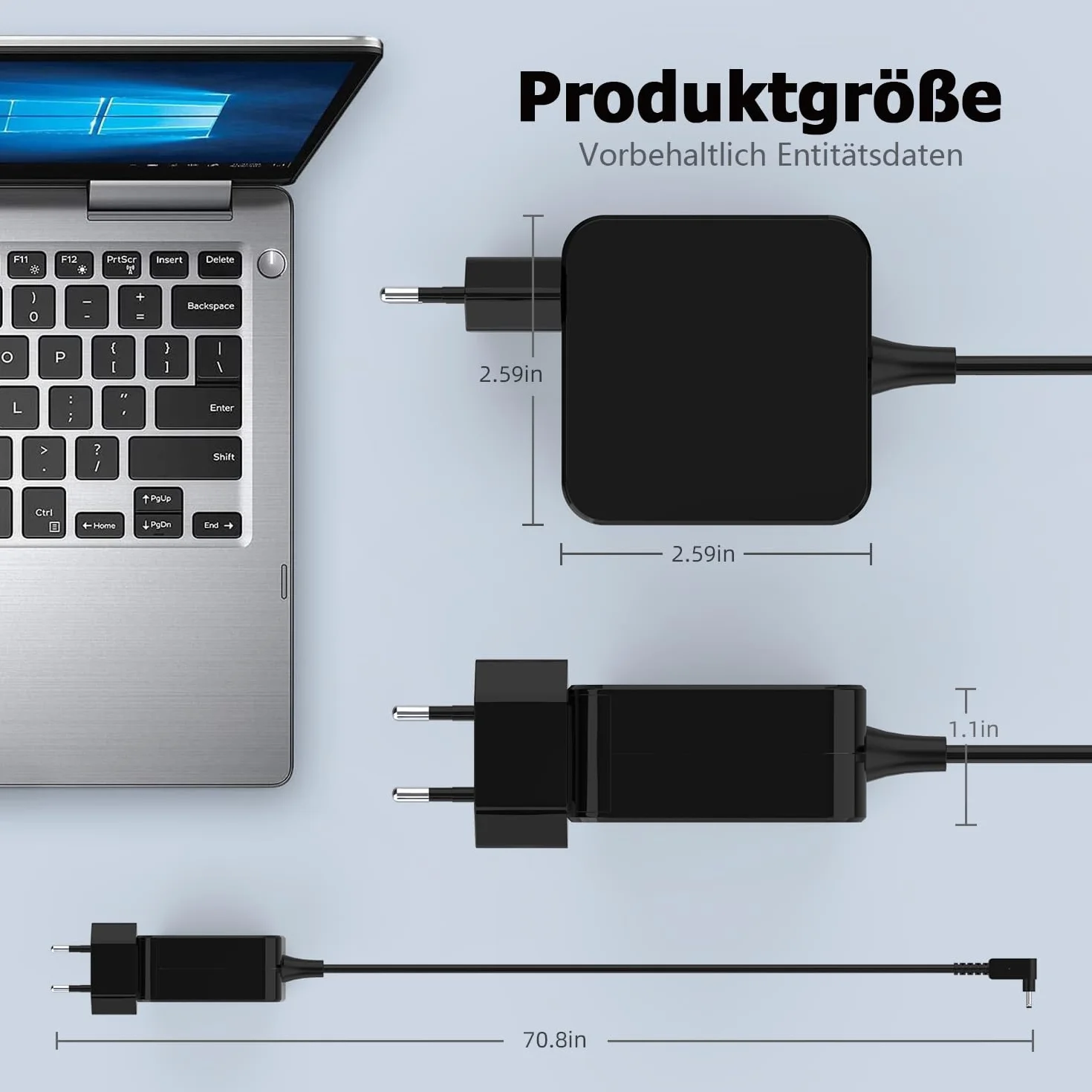 Ładowarka sieciowa 45W do Acer Swift 1 3 5 SF113-31 SF114-31 SF114-32 SF314-51 SF314-52 SF514-51 SF514-52T Spin 5 SP51 Chromebook113 14 15 R1 1-CB3 CB5 C730 przenośny adapter【3,0 x 1,1 mm】
