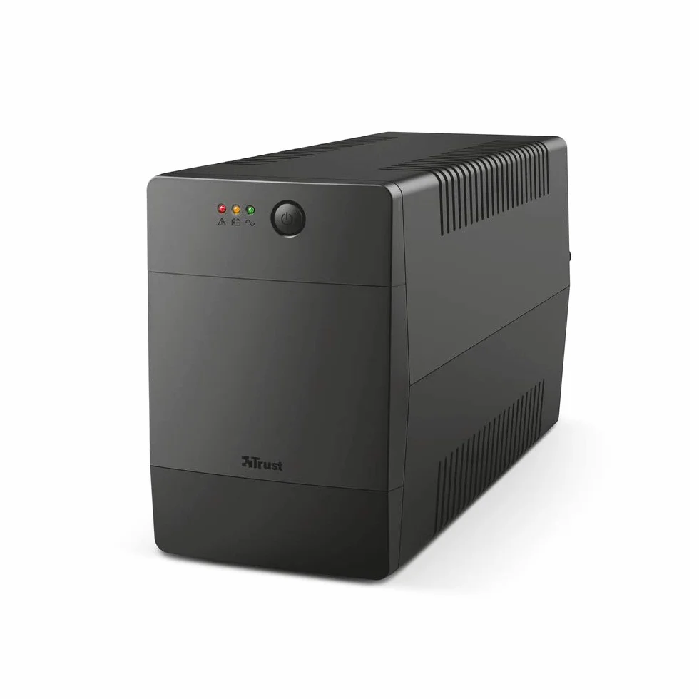 Trust Paxxon zasilacz bezprzerwowy UPS 1500 VA z akumulatorem | 4 gniazda, ochrona przed przepięciem, system zasilania gwarantowanego