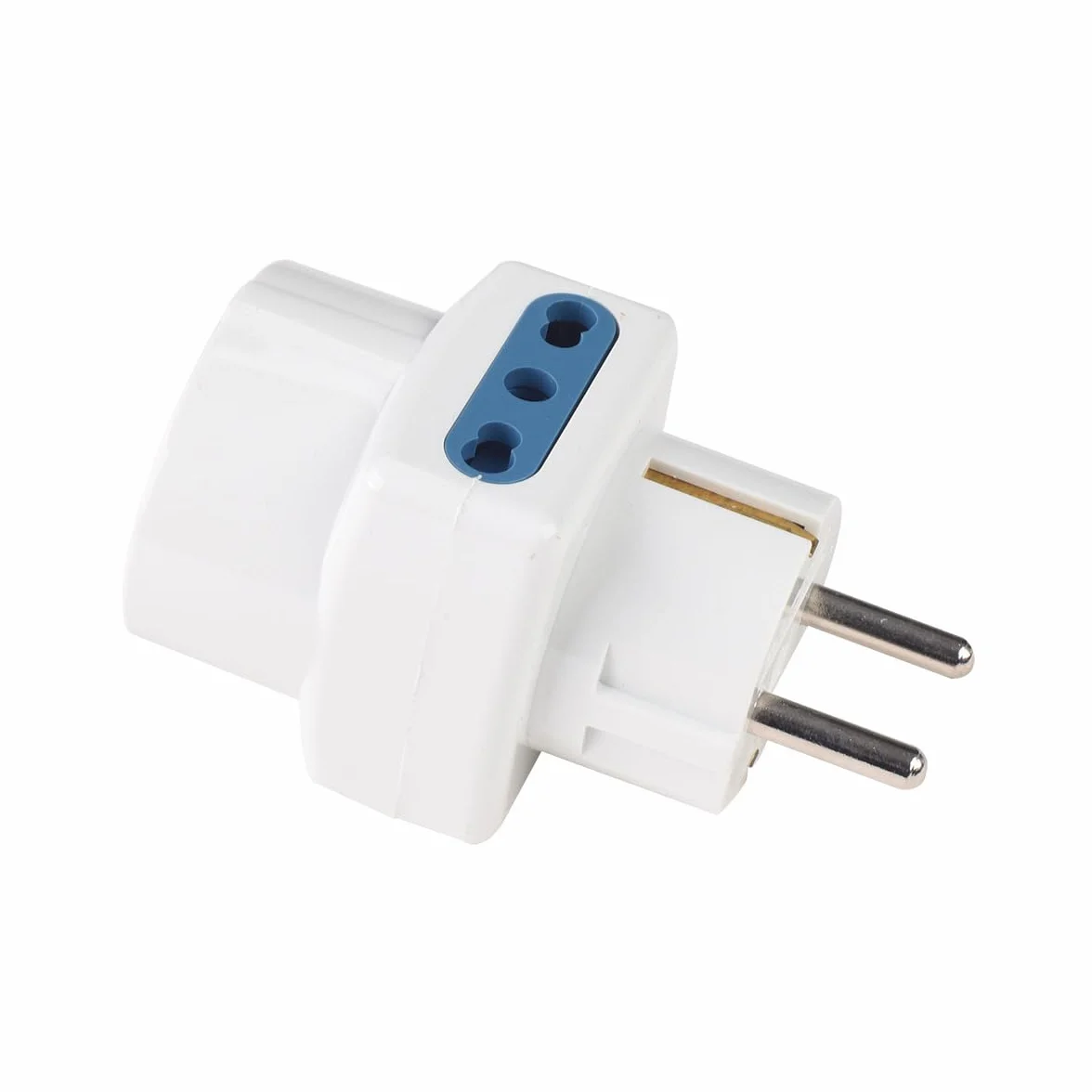 Podróżny zasilacz z gniazdami, 2 x gniazdo dwustronne 10A/16A + 1 x uniwersalne, francusko-niemiecka wtyczka elektryczna 16 A 2P + T Schuko (25)