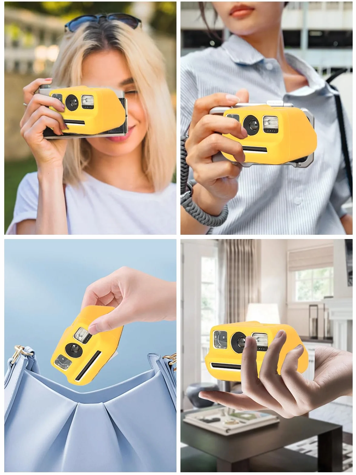 Etui do Polaroid Go Generation 2, przyjazne dla środowiska etui ochronne z trwałego materiału, praktyczne etui podróżne z precyzyjnymi wycięciami, odporne na uderzenia i pyłoszczelne etui na