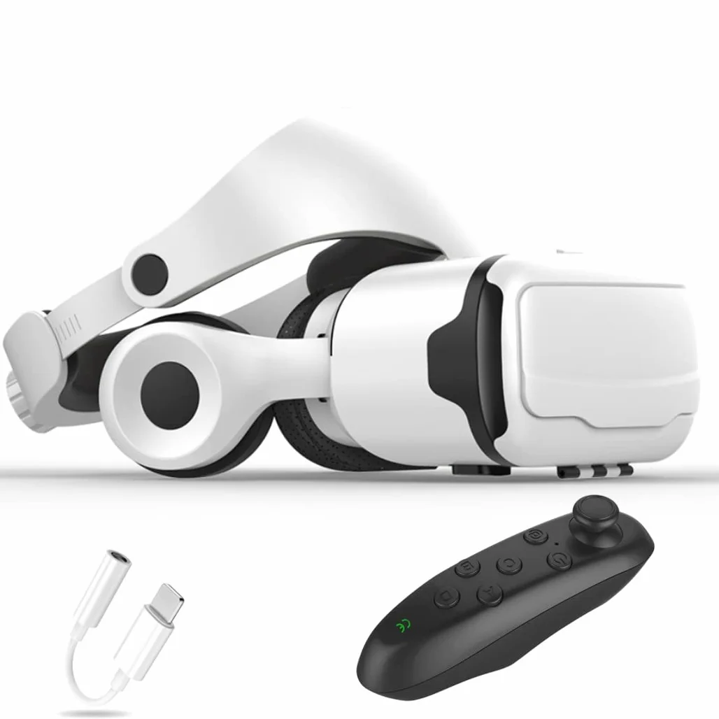 Okulary VR, zestaw słuchawkowy z wirtualnej rzeczywistości, zestawy słuchawkowe VR obsługują Android i IOS, połączenie Bluetooth dla iPhone 13 Pro Max/13 Pro 13/12/11, do Samsung Galaxy S21, Huawei, Xiaomi (Kolor: C, rozmiar: Ios )