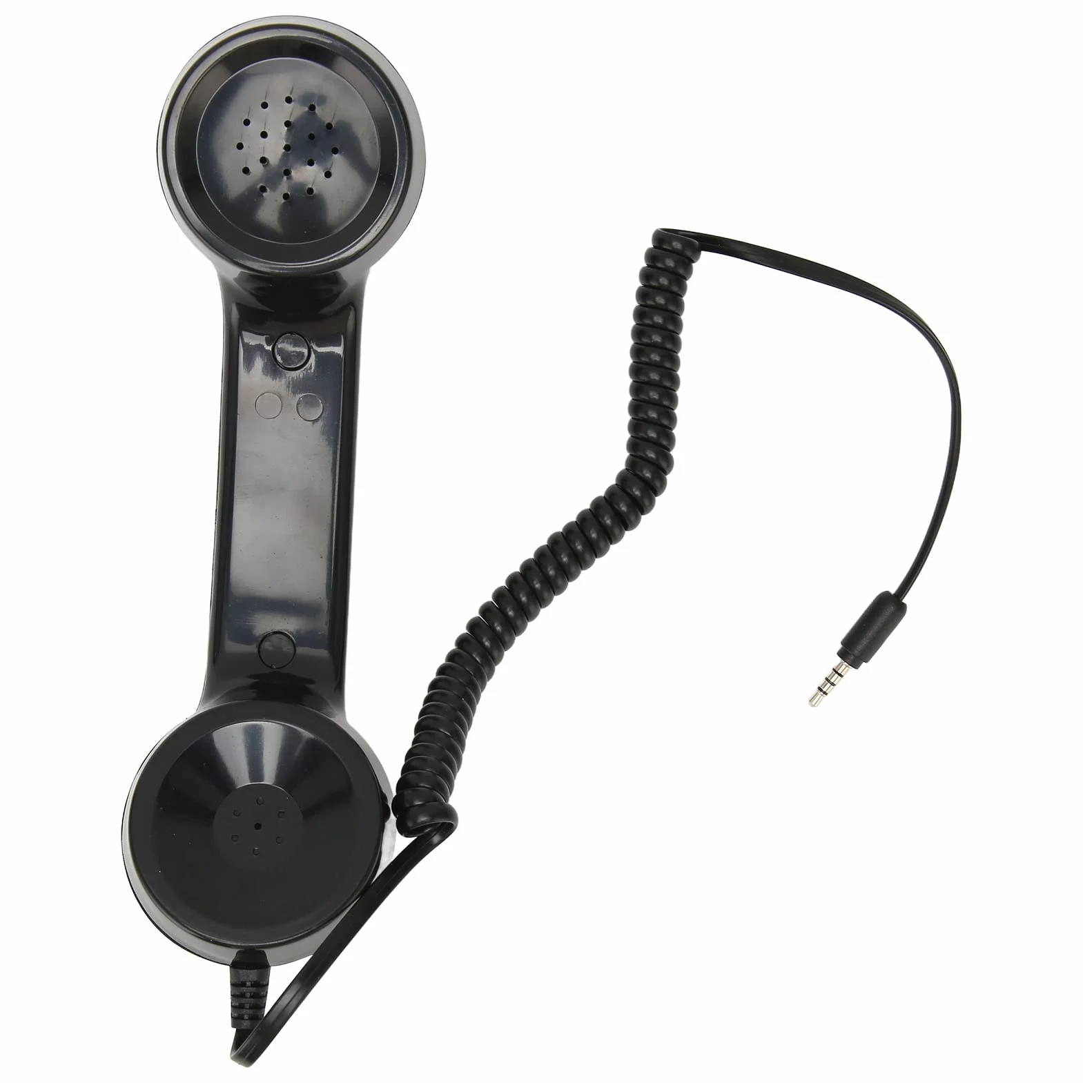 Słuchawka Telefoniczna w Stylu Retro, Ręczny Odbiornik Telefonu Komórkowego Odporny na Promieniowanie, Czysty Dźwięk z Mikrofonem do Smartfonów (Czarny)