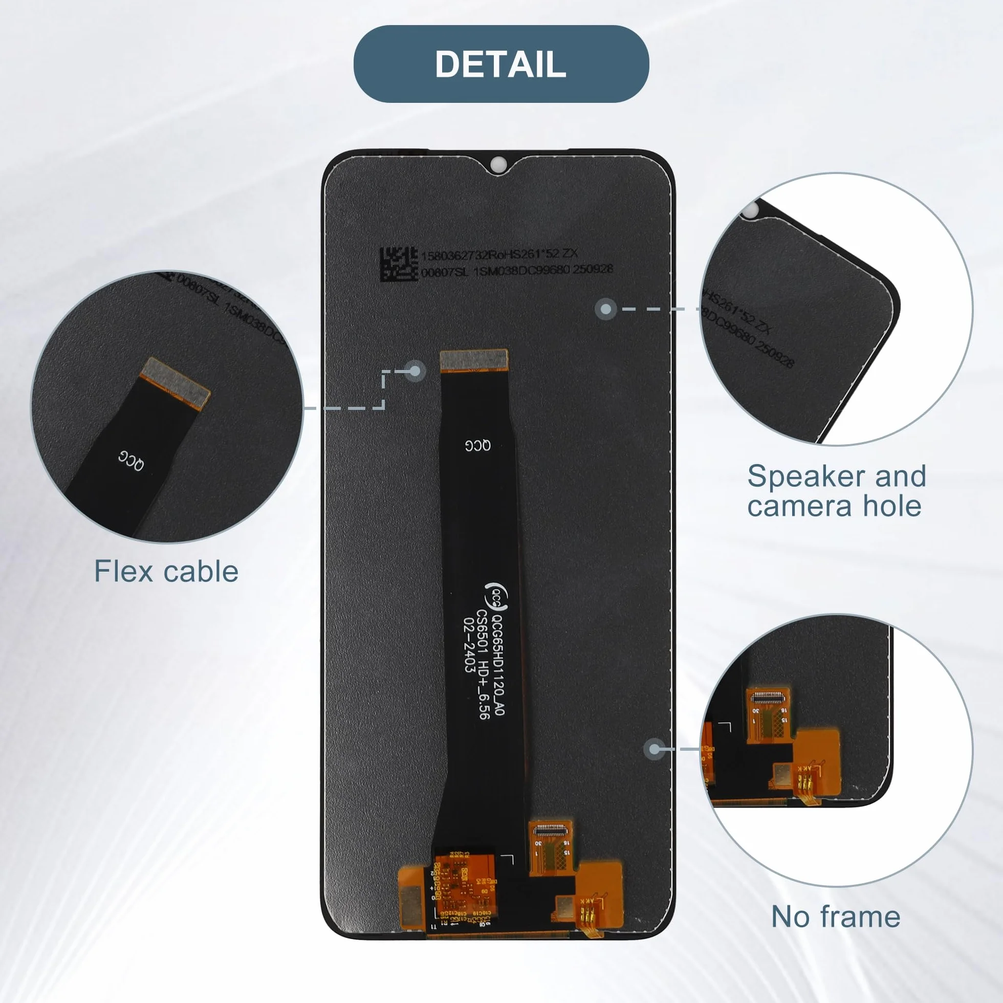 Nowy zamiennik wyświetlacza kompatybilny z DOOGEE Note 56/56 Plus 6,56" LCD Display Touch Screen Assembly with Tools